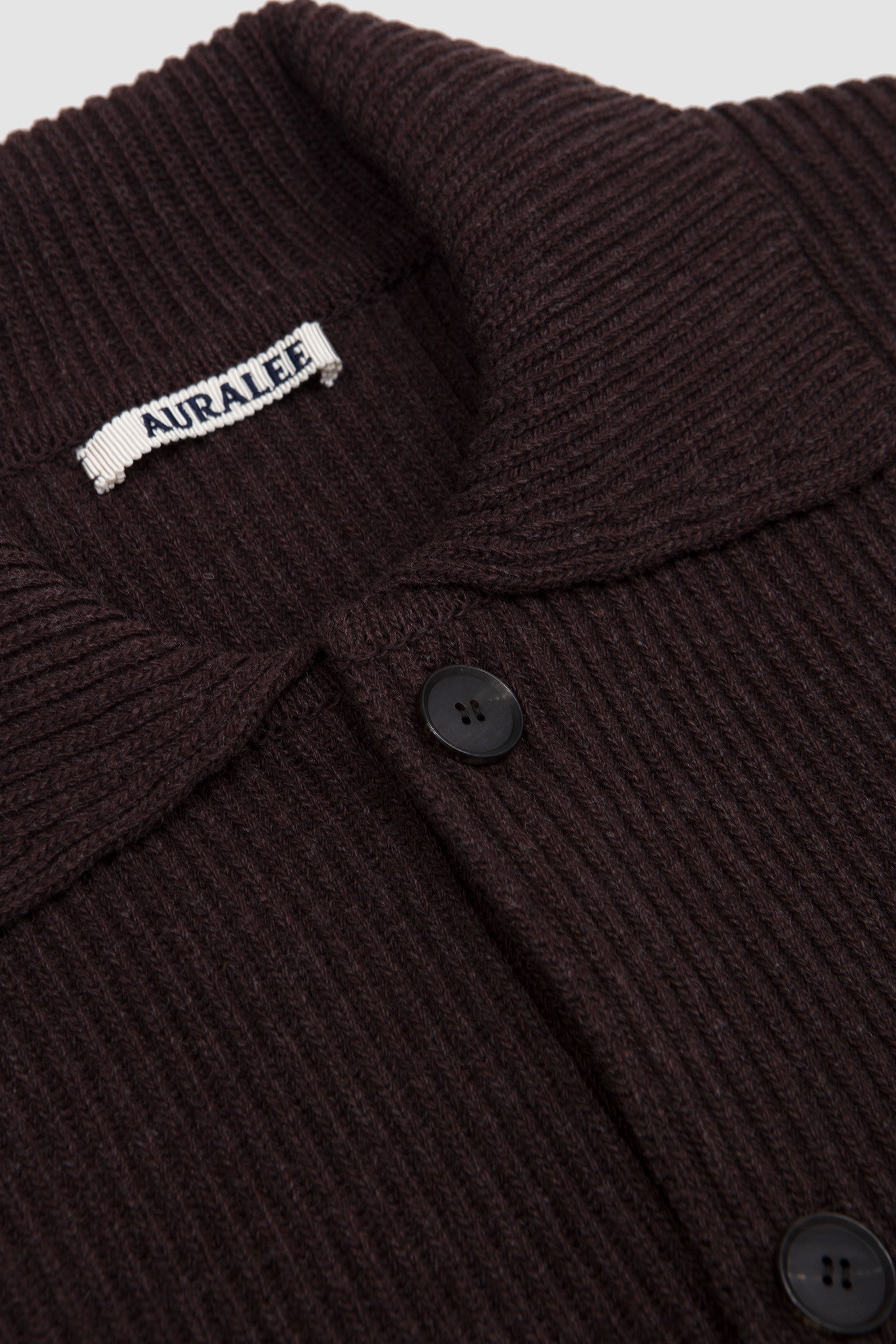 Super Fine Wool Shirt Cardigan Brown