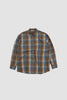 SPORTIVO STORE_Super Light Wool Check Shirt Blue/Brown_2
