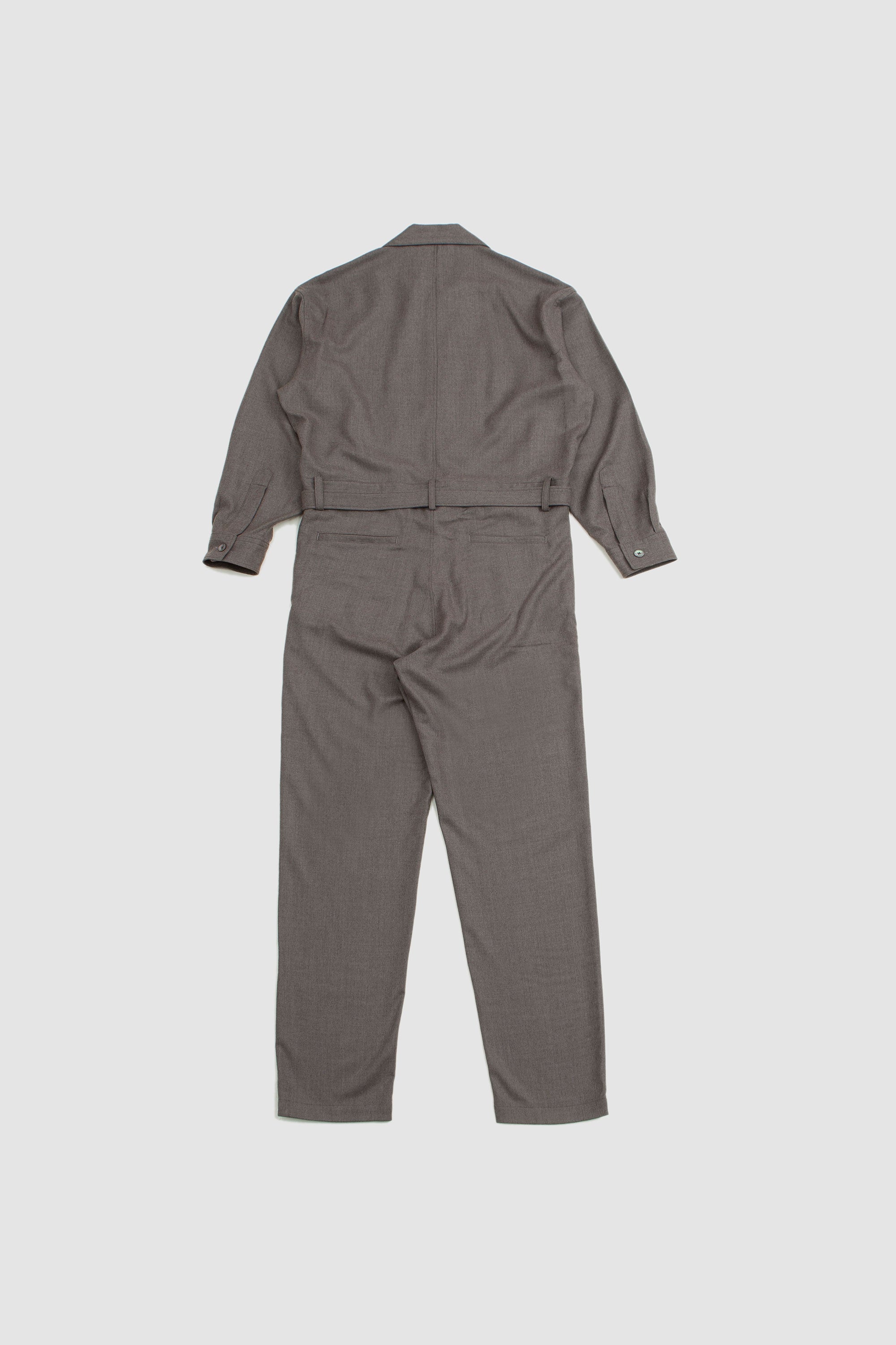 パンツ Auralee SUPER LIGHT WOOL JUMPSUIT BLACK SPORTIVO [Super light wool jumpsuit]