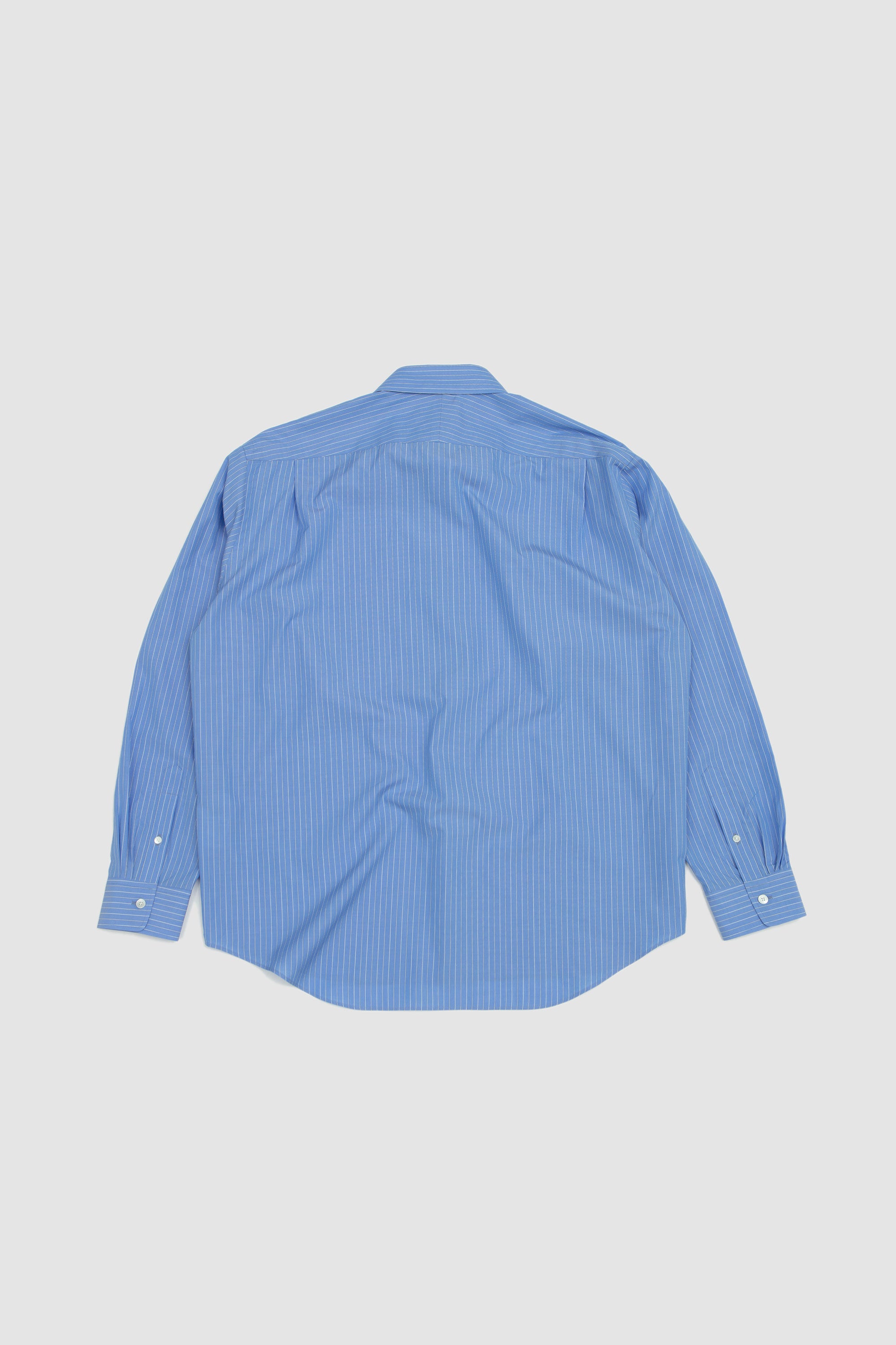 Suvin High Count Cloth Stripe Shirt Blue_4