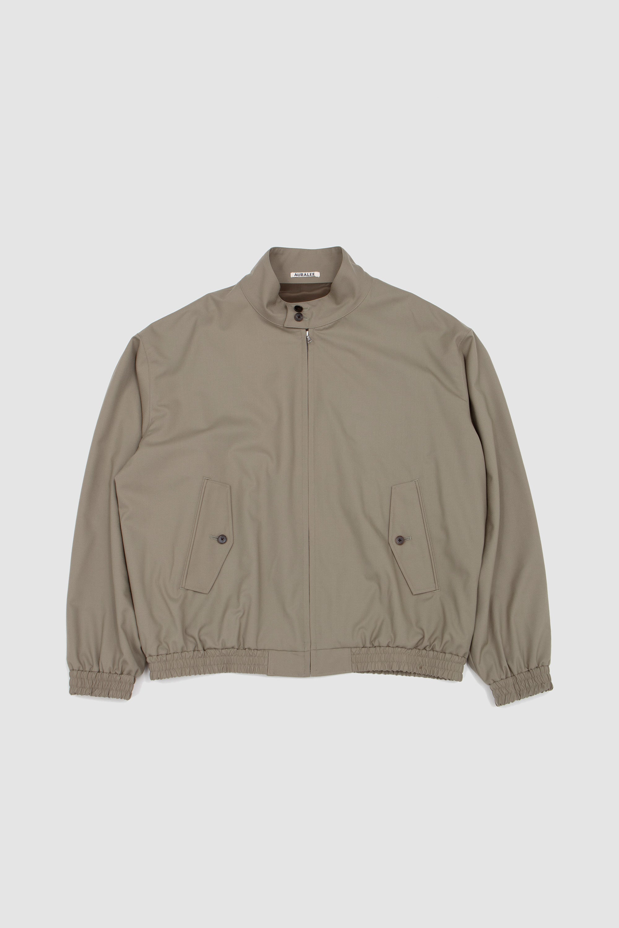 Ultra Fine Tropical Wool Zip Blouson Light Khaki