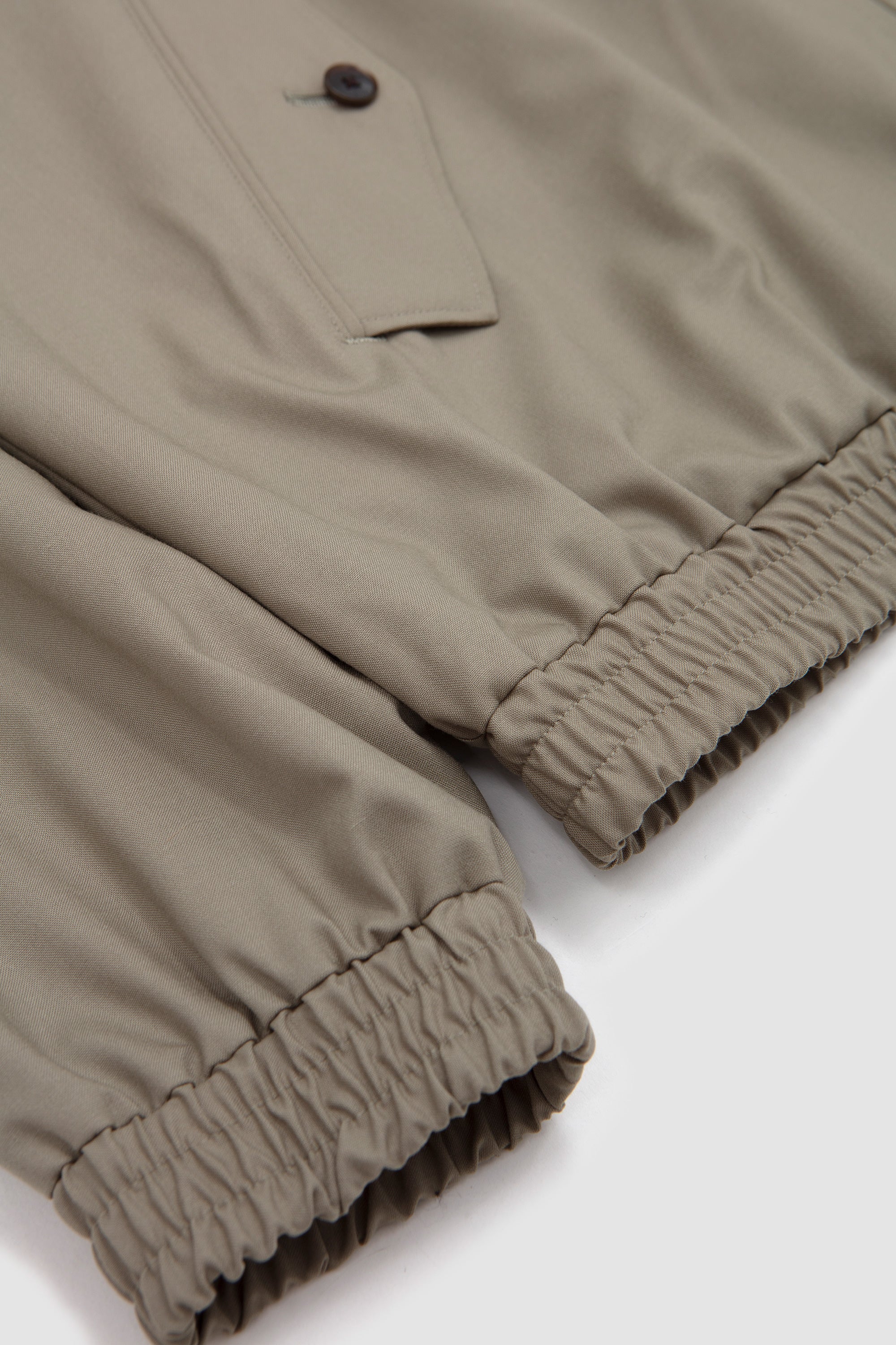 Ultra Fine Tropical Wool Zip Blouson Light Khaki