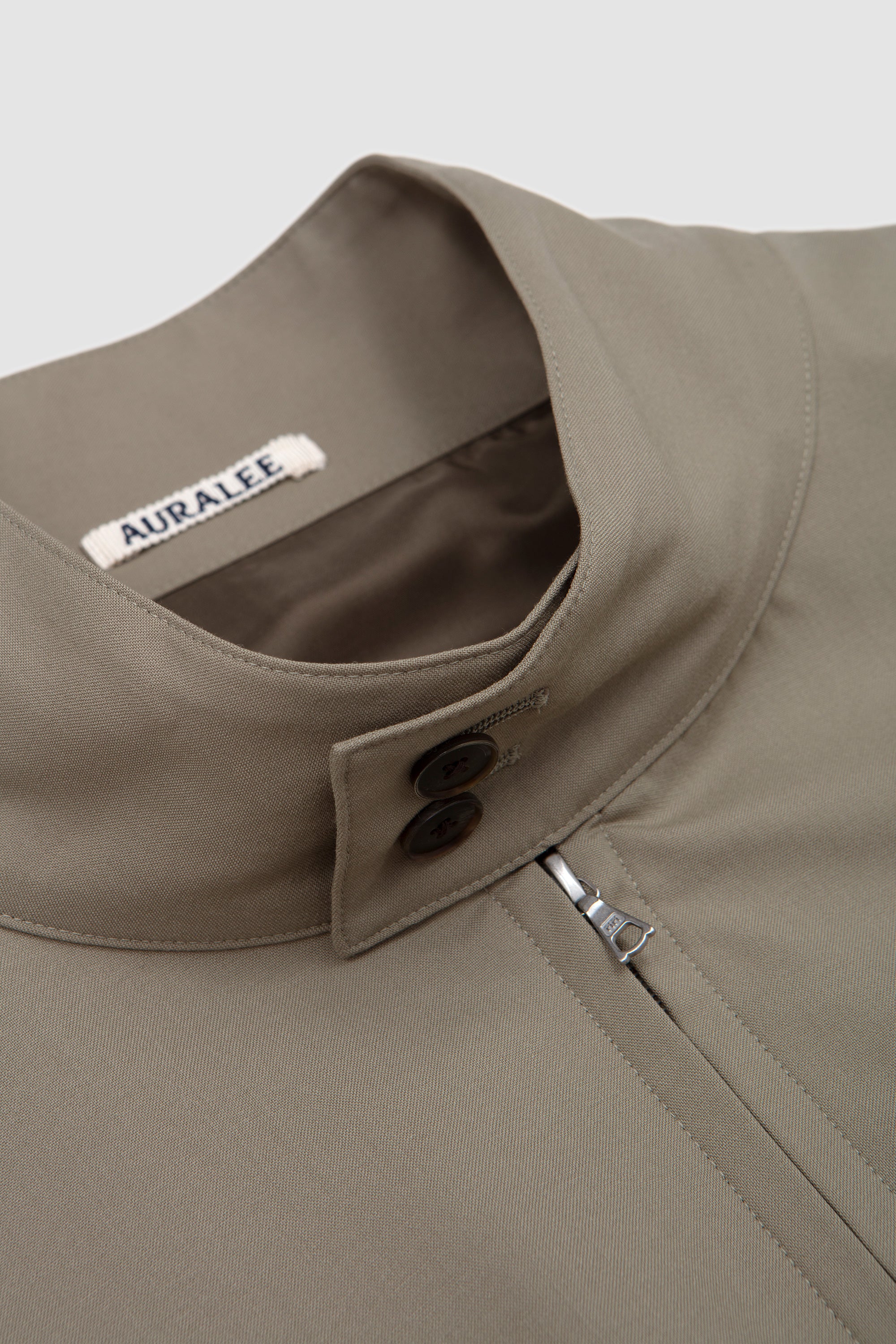 Ultra Fine Tropical Wool Zip Blouson Light Khaki