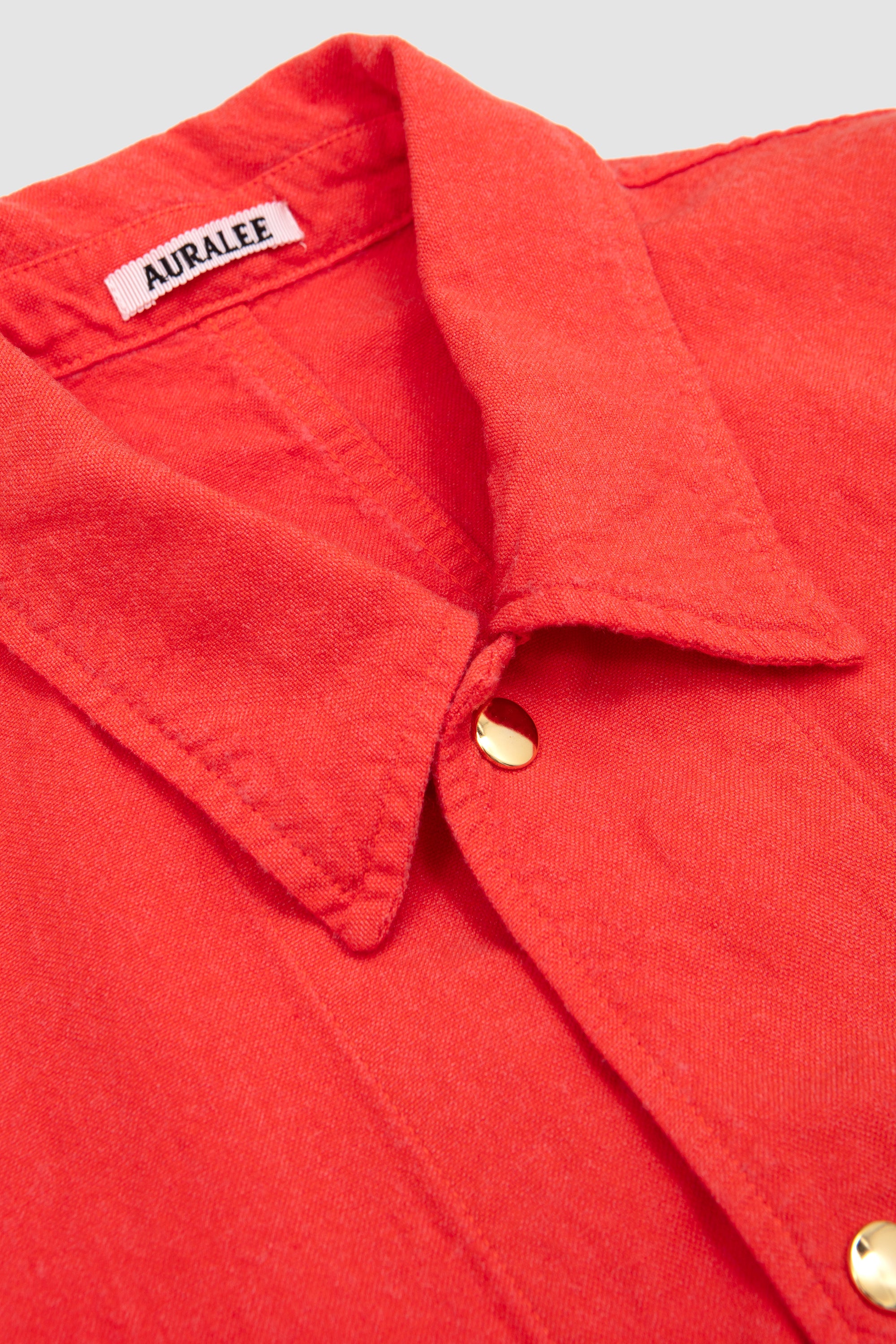 Wool Cotton Linen Ox Work Jacket Red Orange