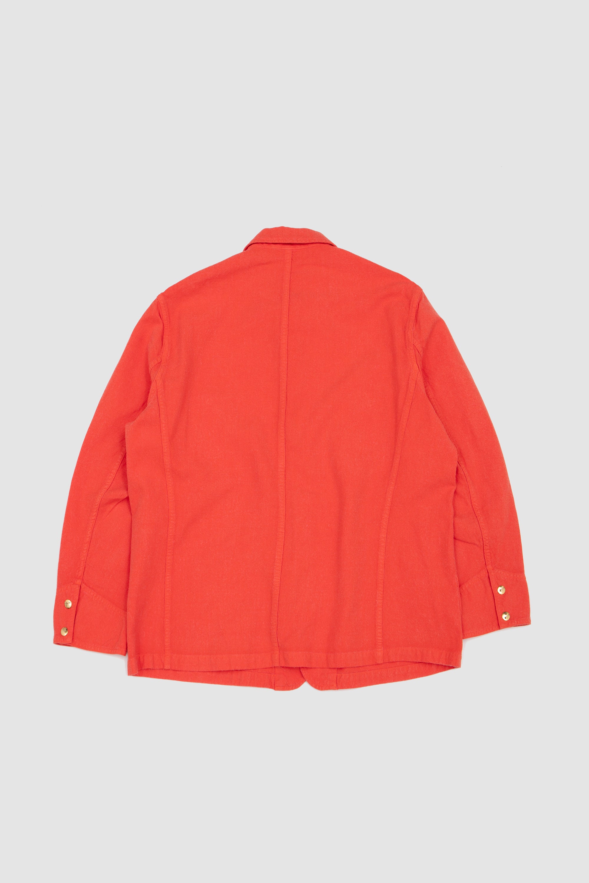 Wool Cotton Linen Ox Work Jacket Red Orange_4