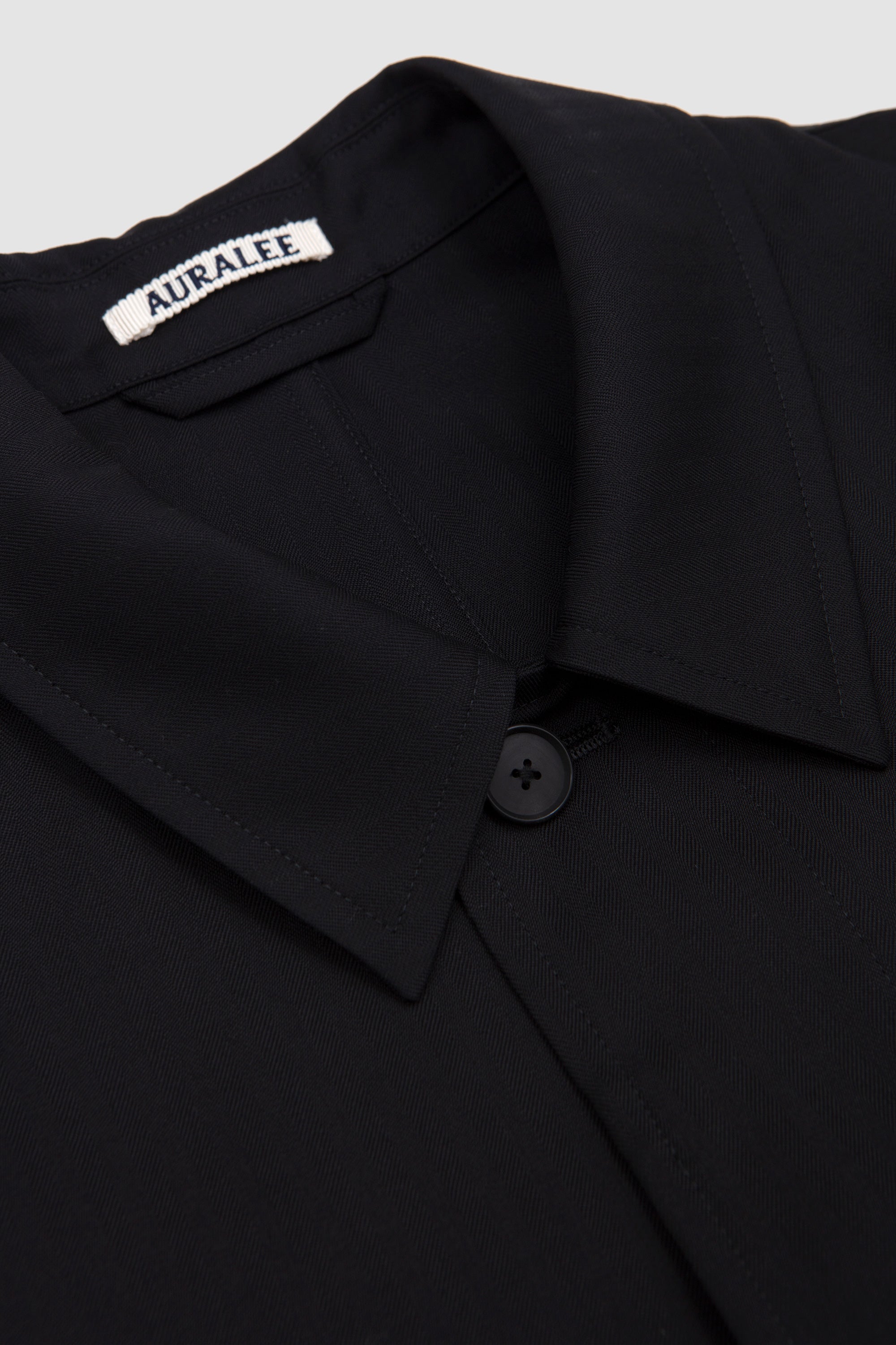 Wool Herringbone Blouson Black