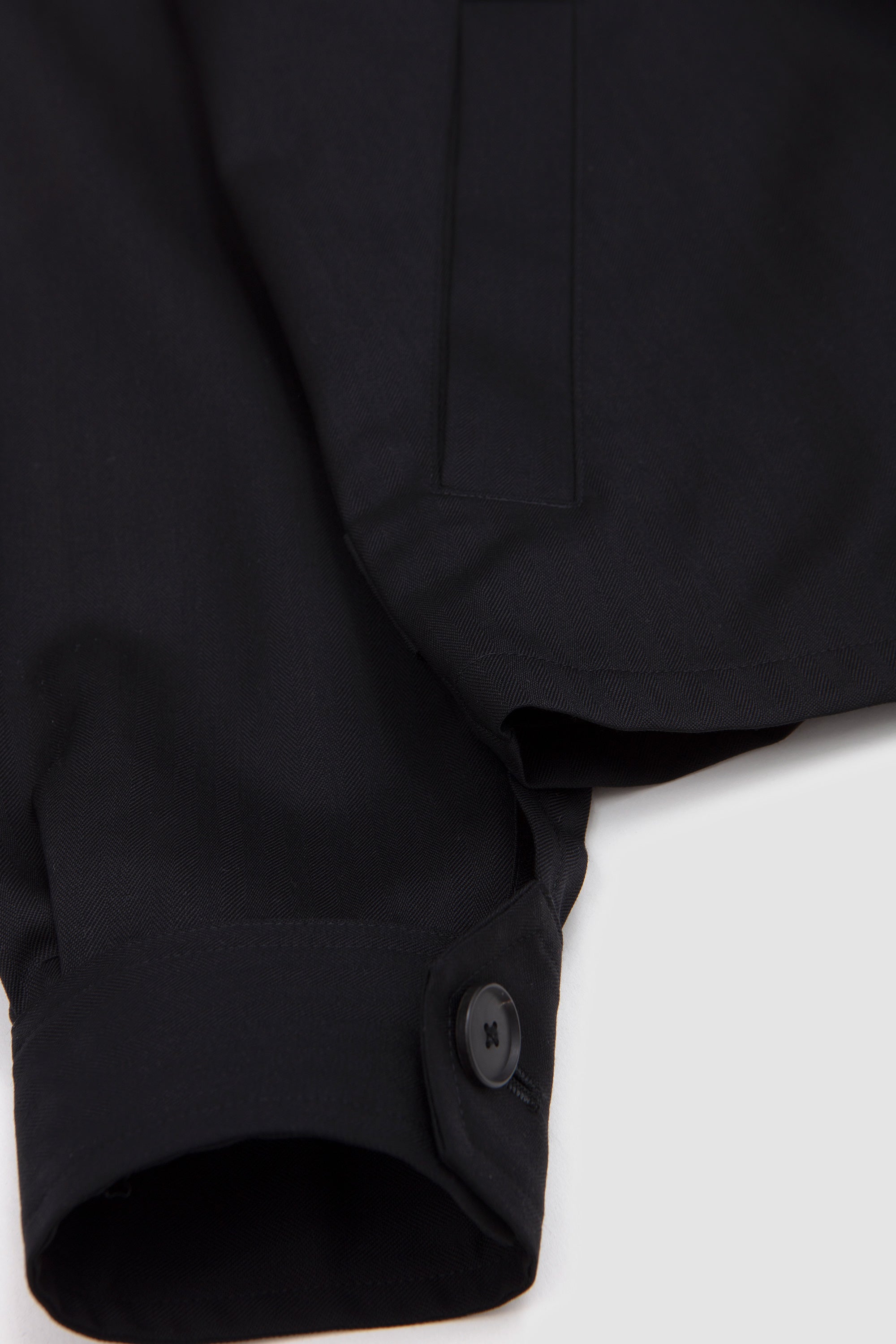 Wool Herringbone Blouson Black