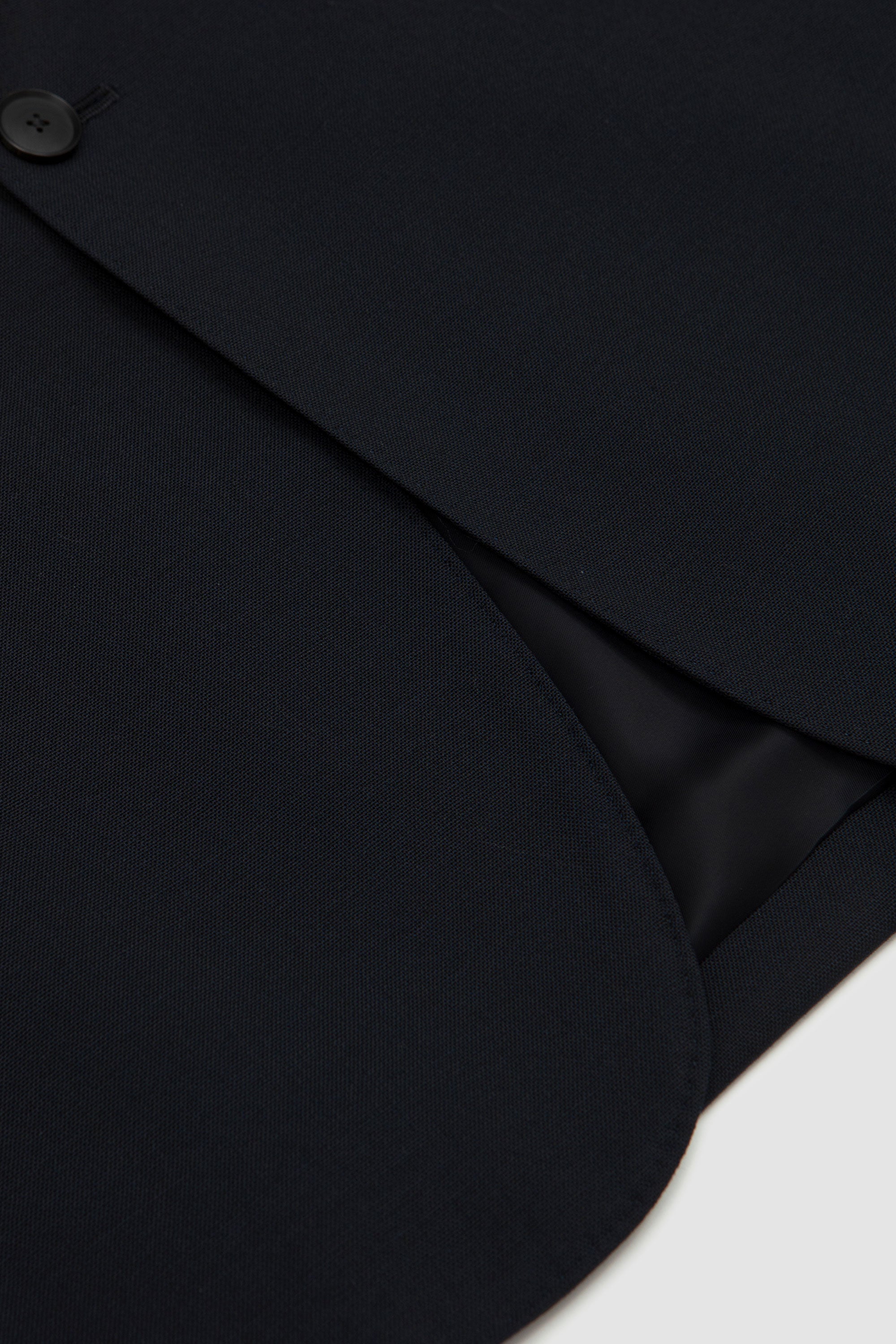 Wool Kid Mohair Hop Sack Jacket Dark Navy