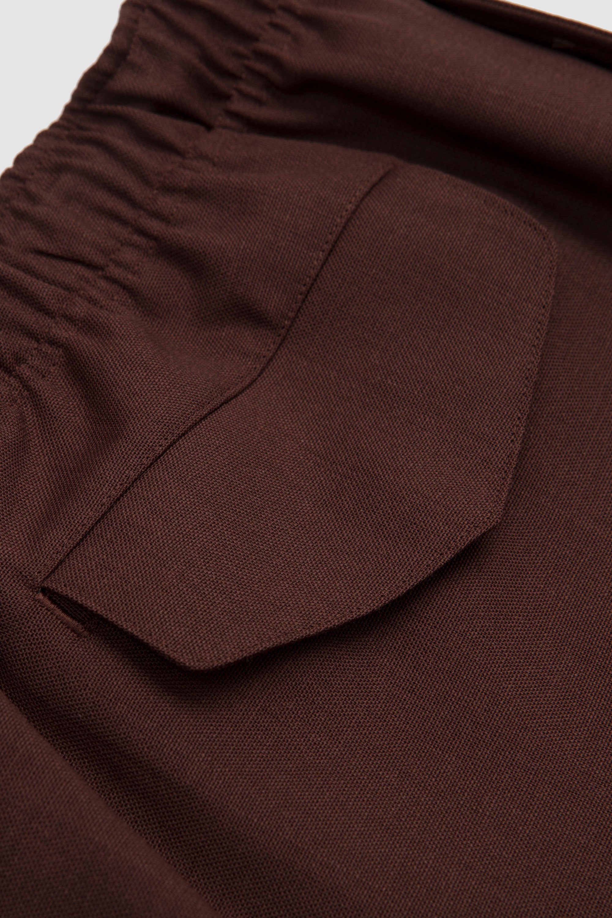 Wool Kid Mohair Hop Sack Shorts Burgundy