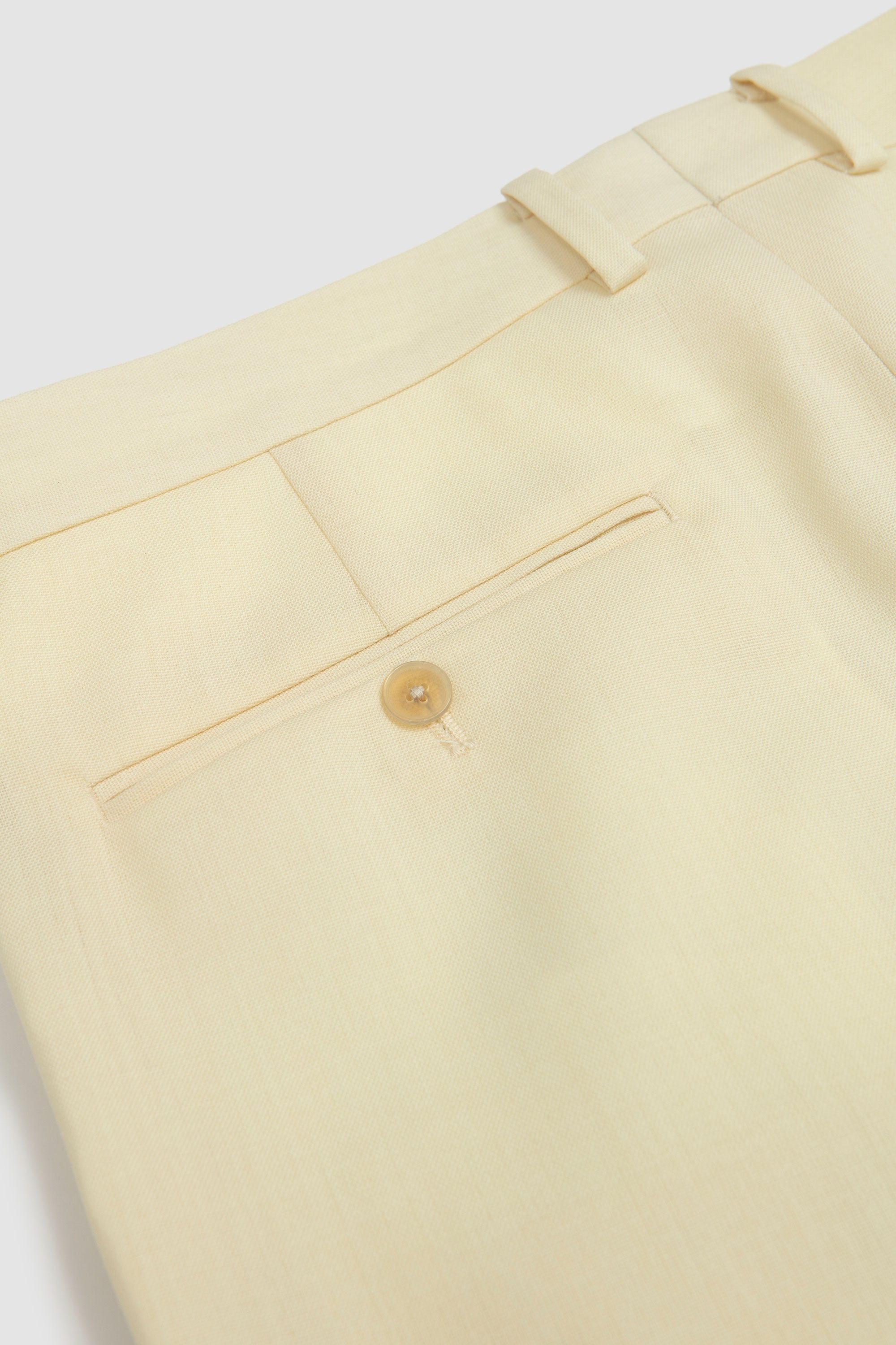 Wool Kid Mohair Hop Sack Two Tuck Slacks Ivory White