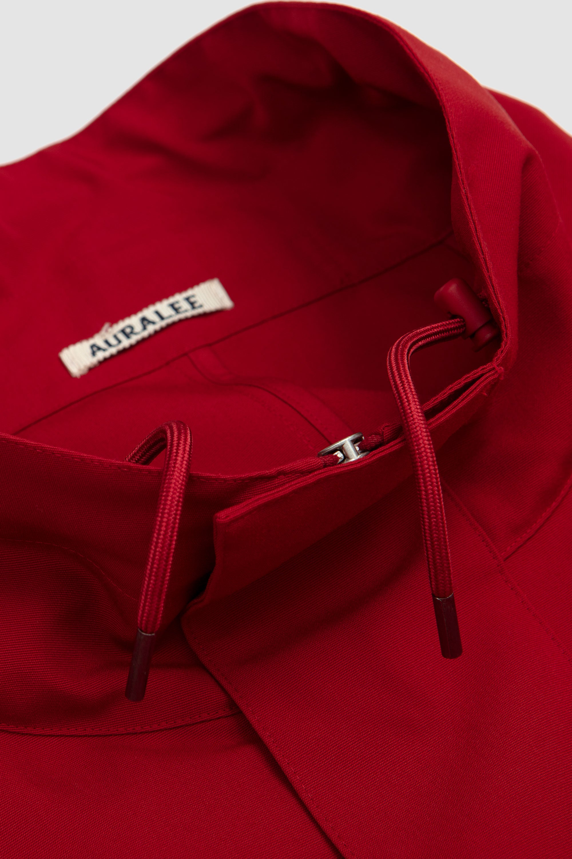 Wool Max Canvas High Neck Zip Blouson Red