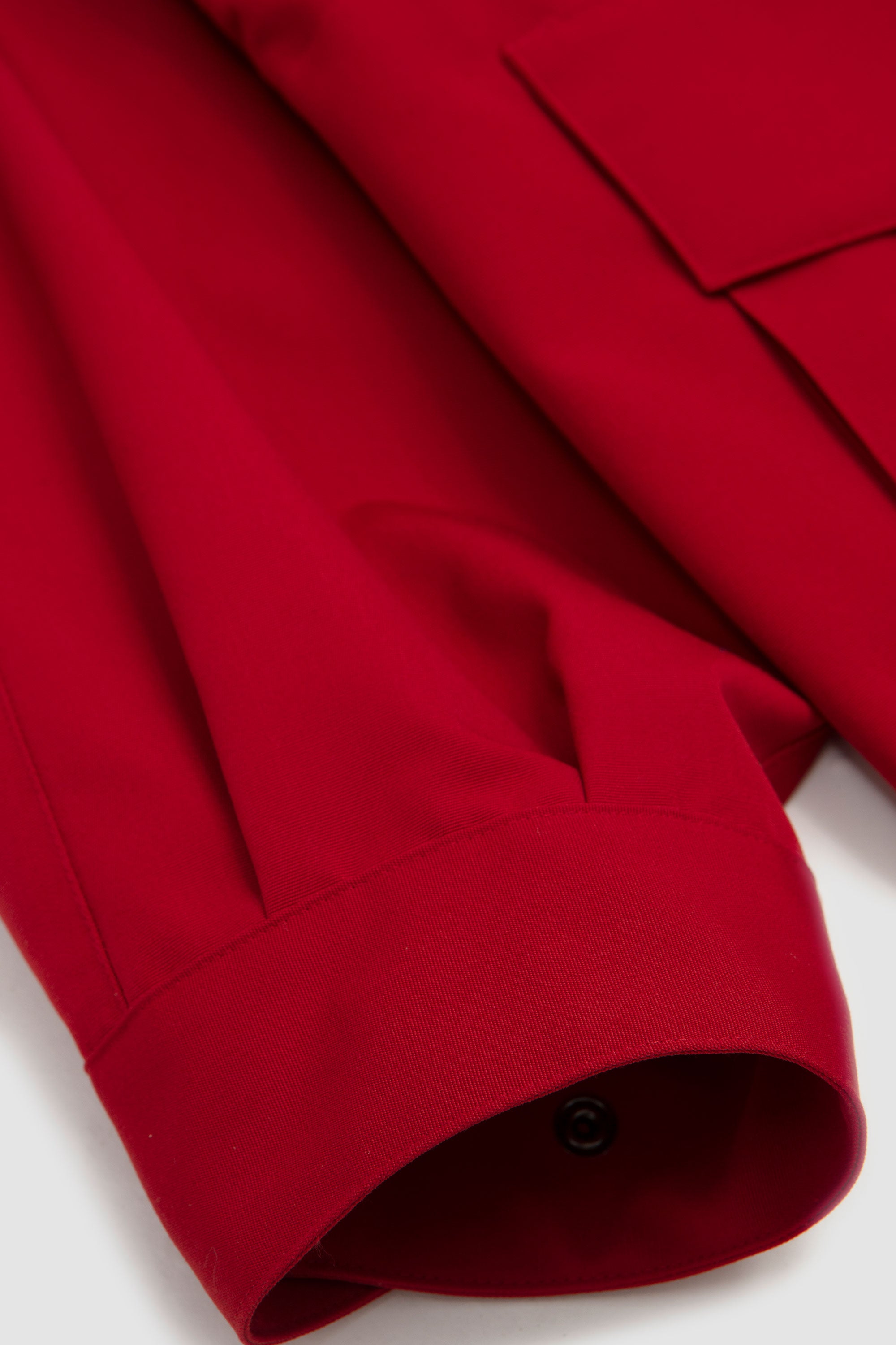 Wool Max Canvas High Neck Zip Blouson Red