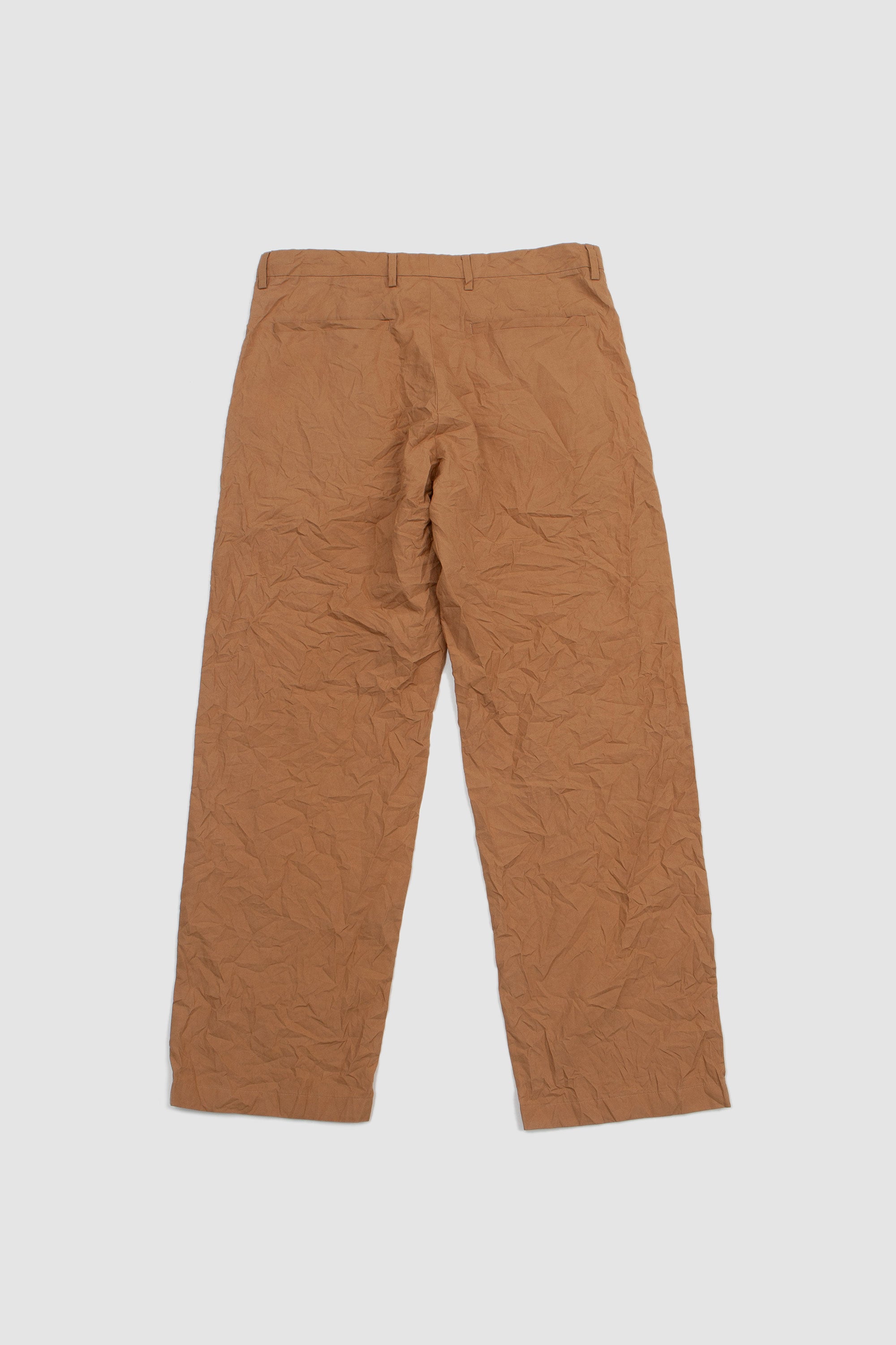 Wrinkled Washed Finx Twill Pants Brown_4