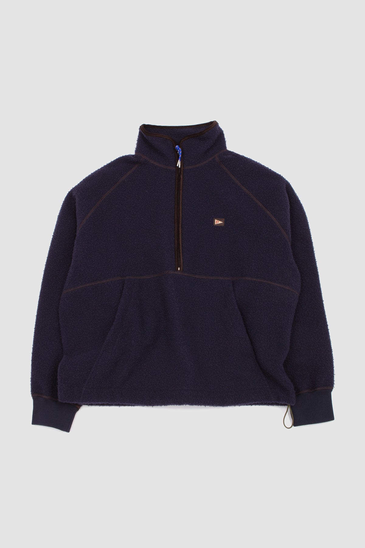 Casentino Wool Half-Zip Pullover Fleece Navy