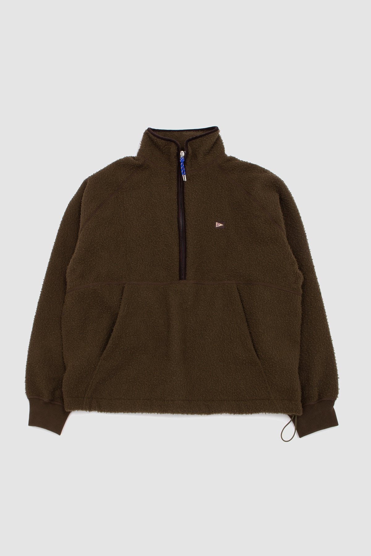 Casentino Wool Half-Zip Pullover Fleece Olive