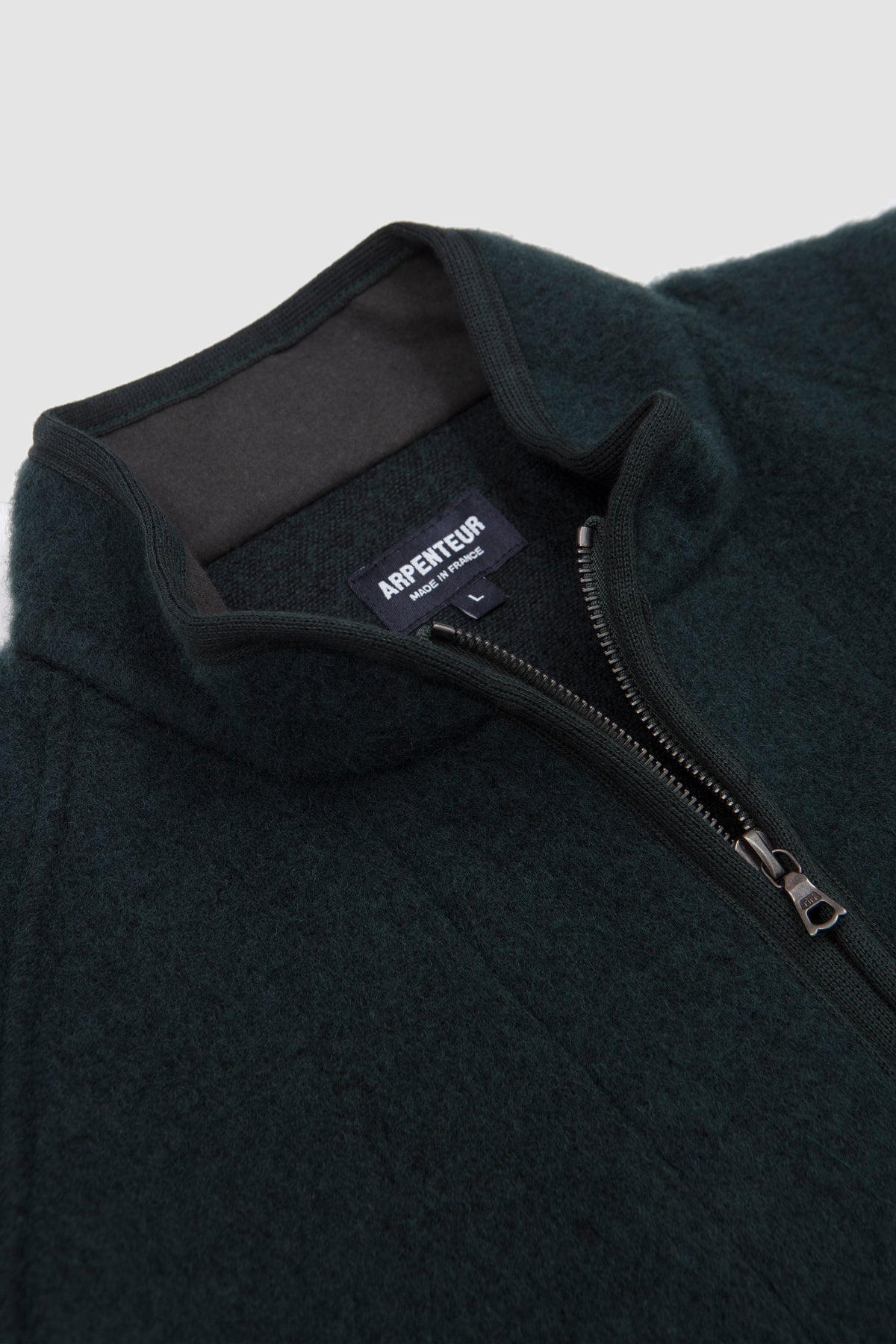 Contour Jacket Shaggy Wool Nylon Green_3