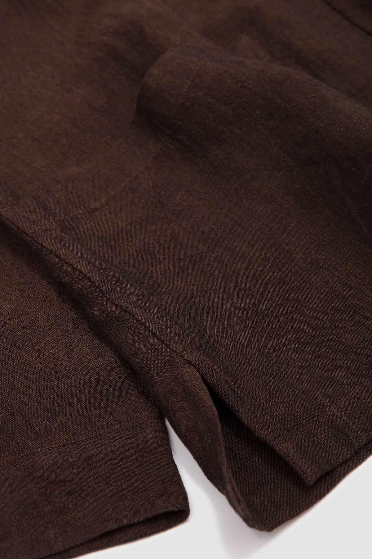 Martyn Shirt Linen Crossweave Brown/ Black_3