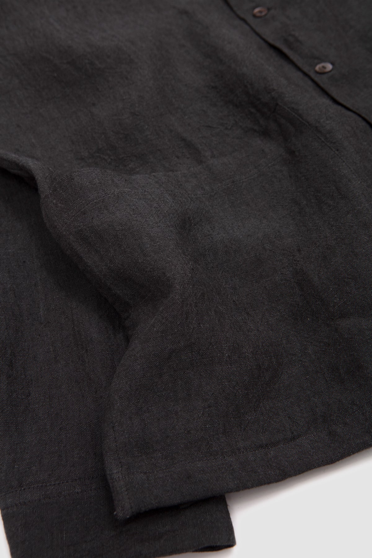 Martyn Shirt Linen Crossweave Grey/ Black