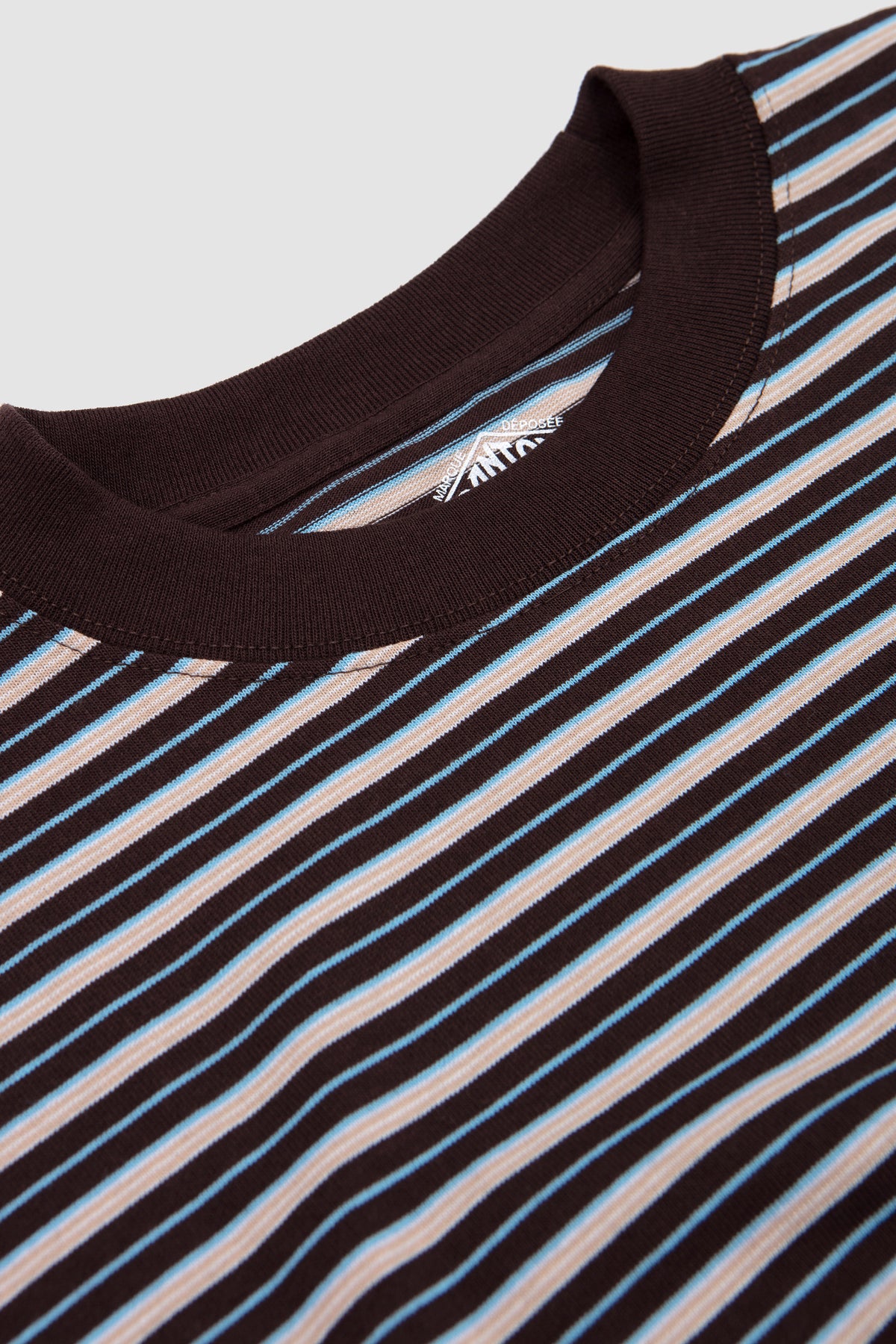 Long Sleeve T-Shirt Dark Brown/ Beige/ Sax Multi
