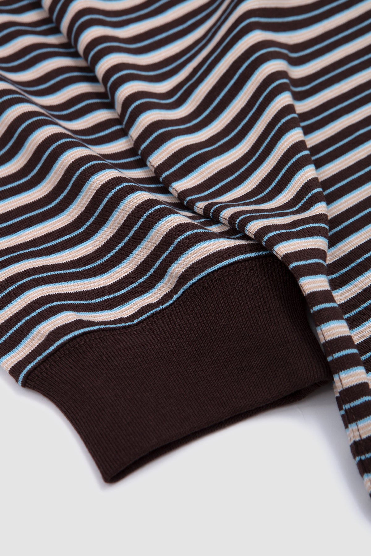 Long Sleeve T-Shirt Dark Brown/ Beige/ Sax Multi