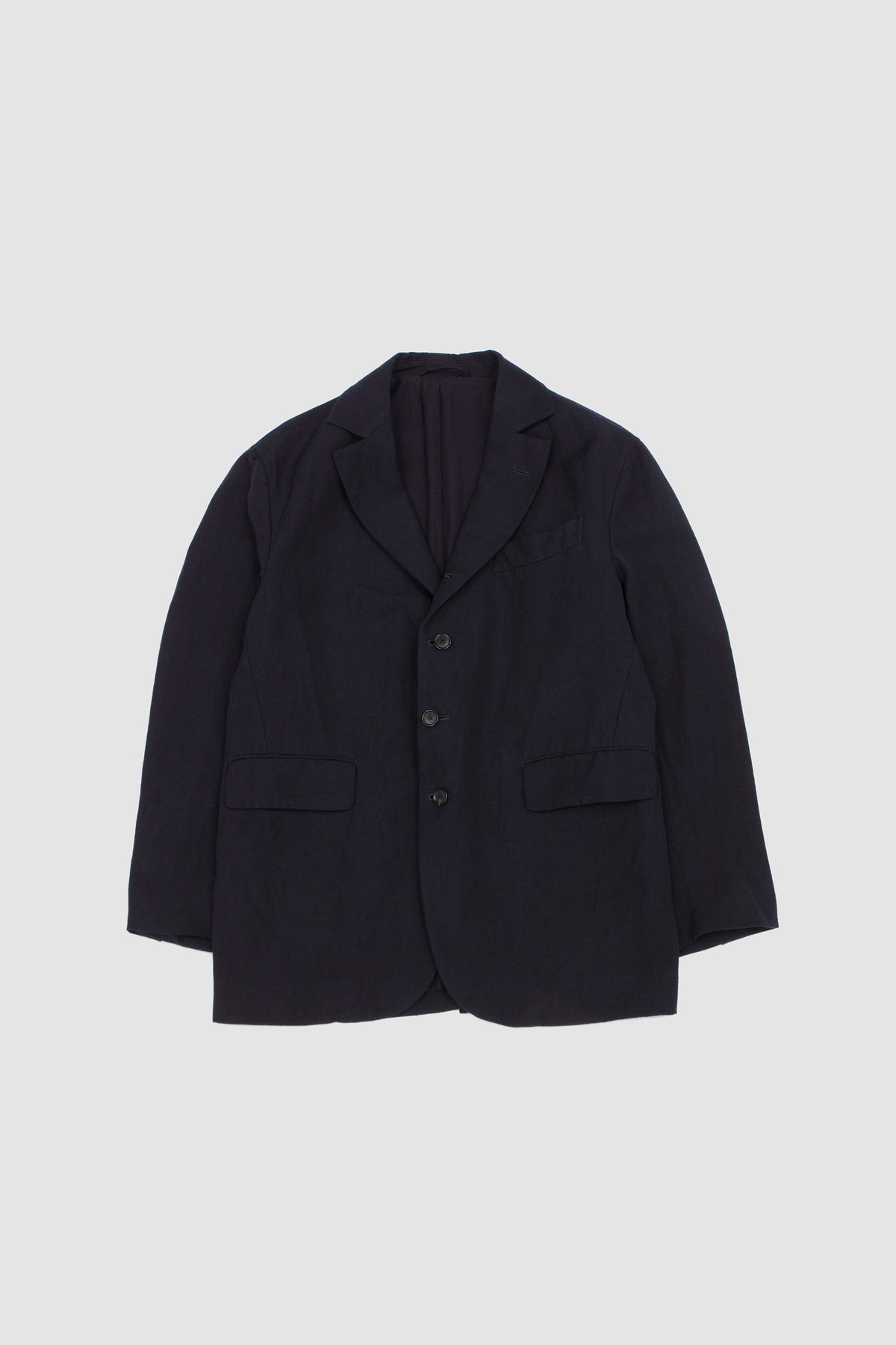 Cashmere Linen 4B Jacket Navy