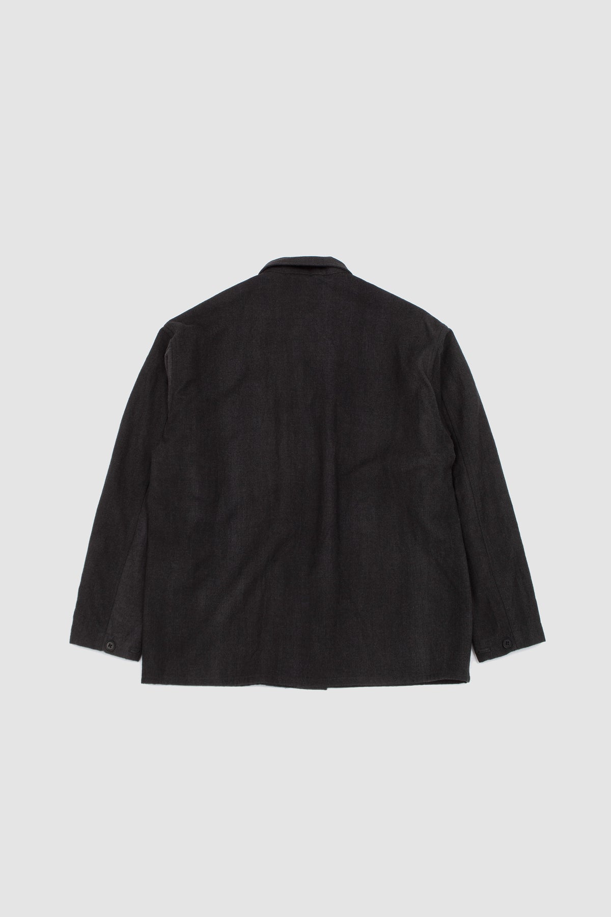 Uneven-Dyed Gabardine Field Shirt Jacket Grey_4