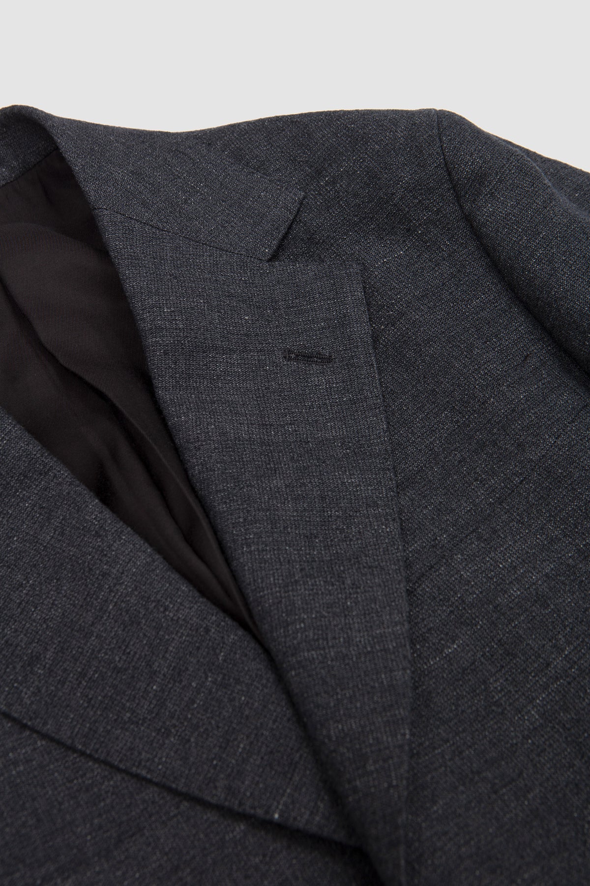 Wool Hemp Mesh 2B Single Jacket Top Charcoal