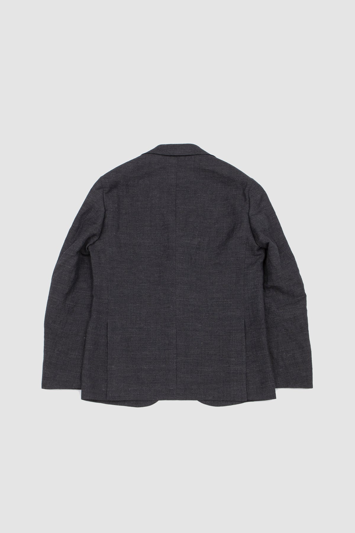 Wool Hemp Mesh 2B Single Jacket Top Charcoal_4