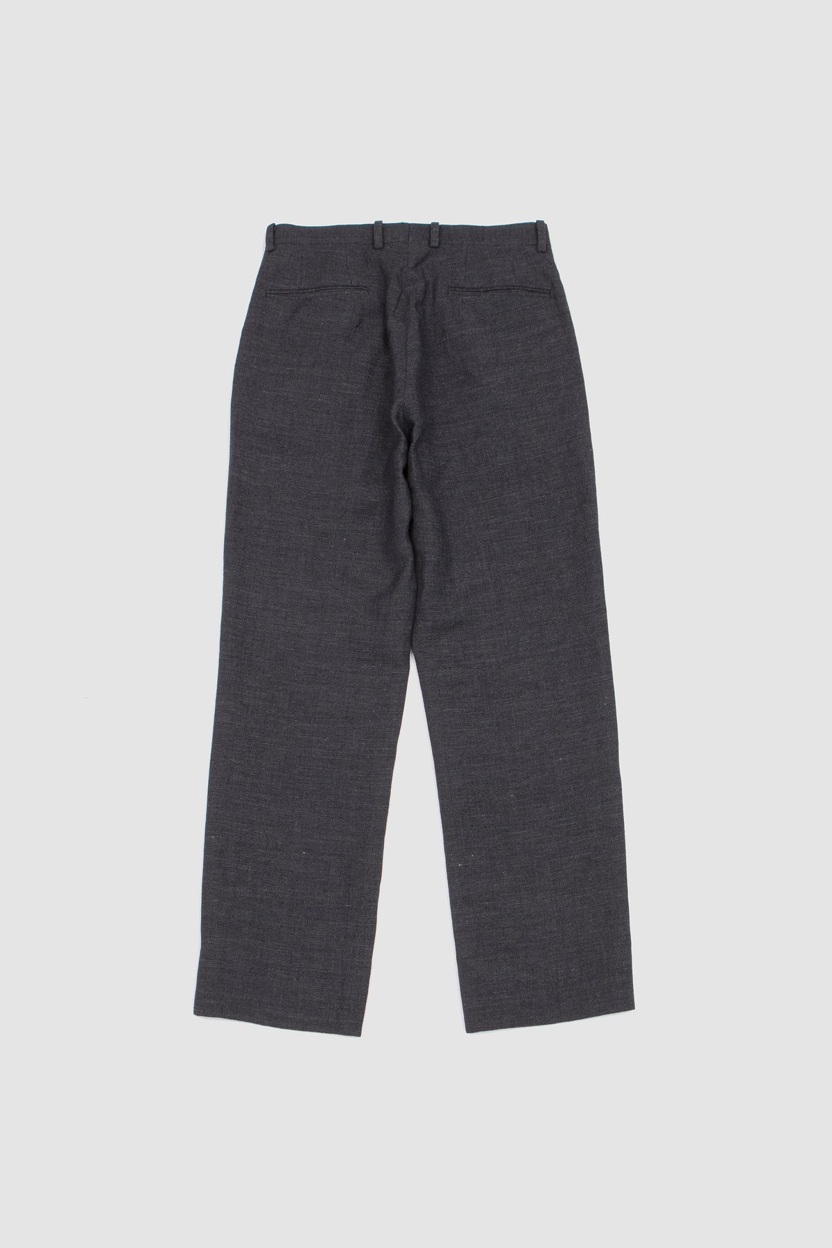 Wool Hemp Mesh Neutral Trousers Top Charcoal_4