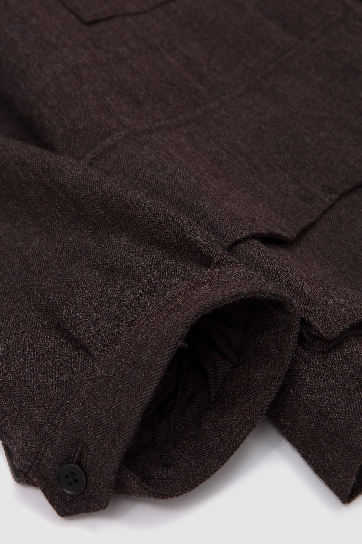 Wool Herringbone Explorer Jacket Top Brown_2