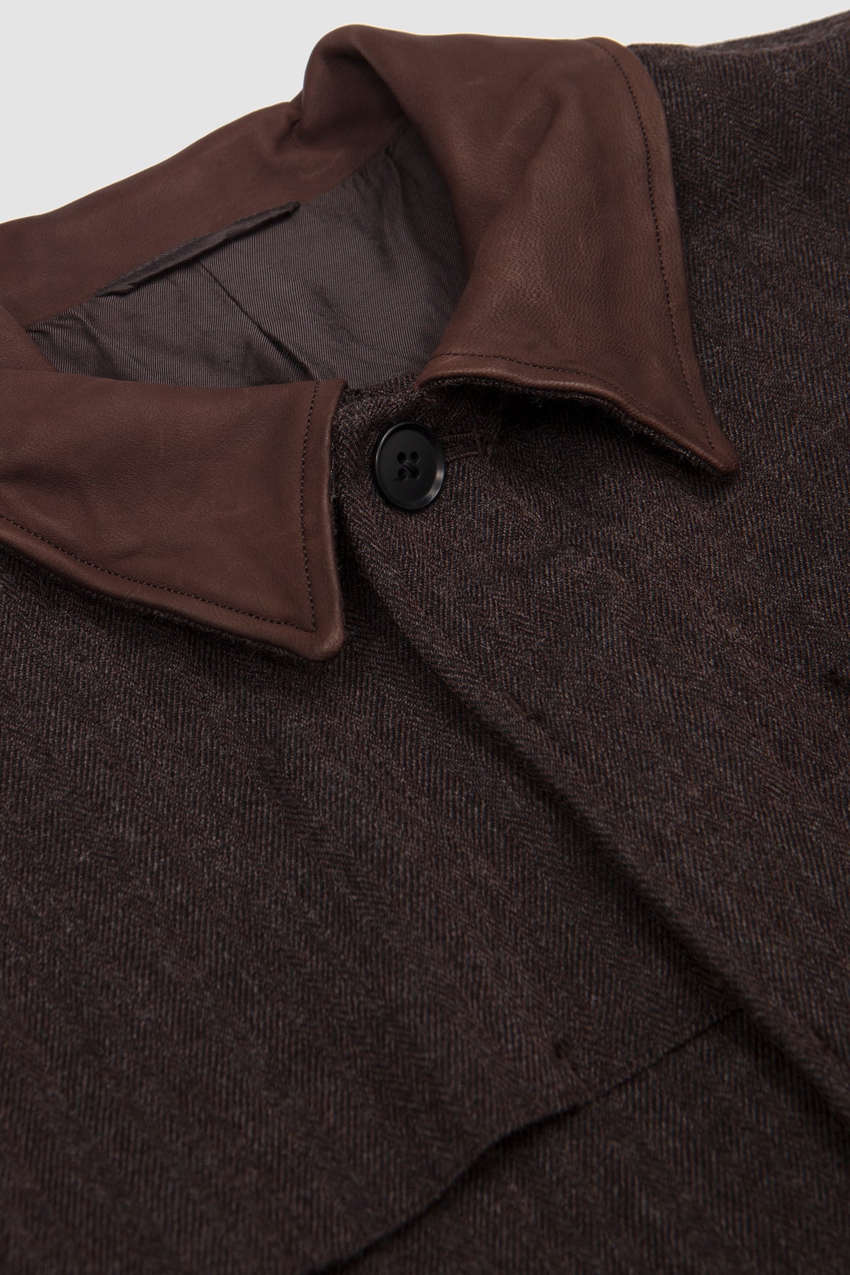 Wool Herringbone Explorer Jacket Top Brown_3