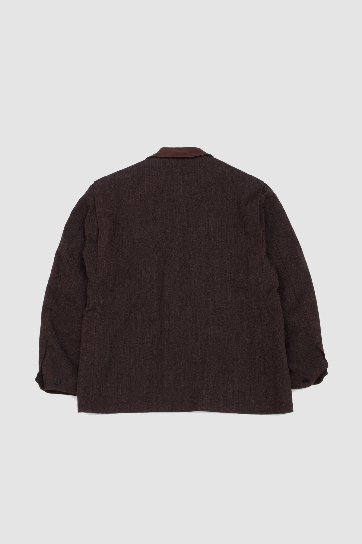 Wool Herringbone Explorer Jacket Top Brown_4