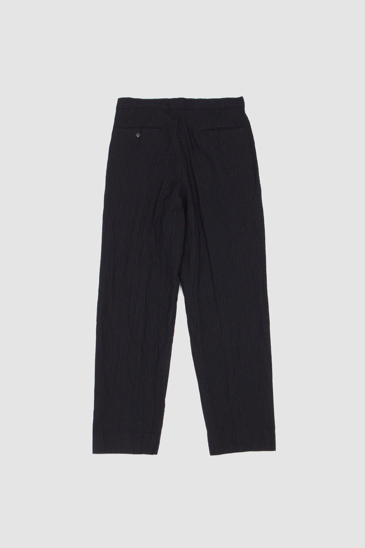 Wool Stripe Easy Trousers Navy_4