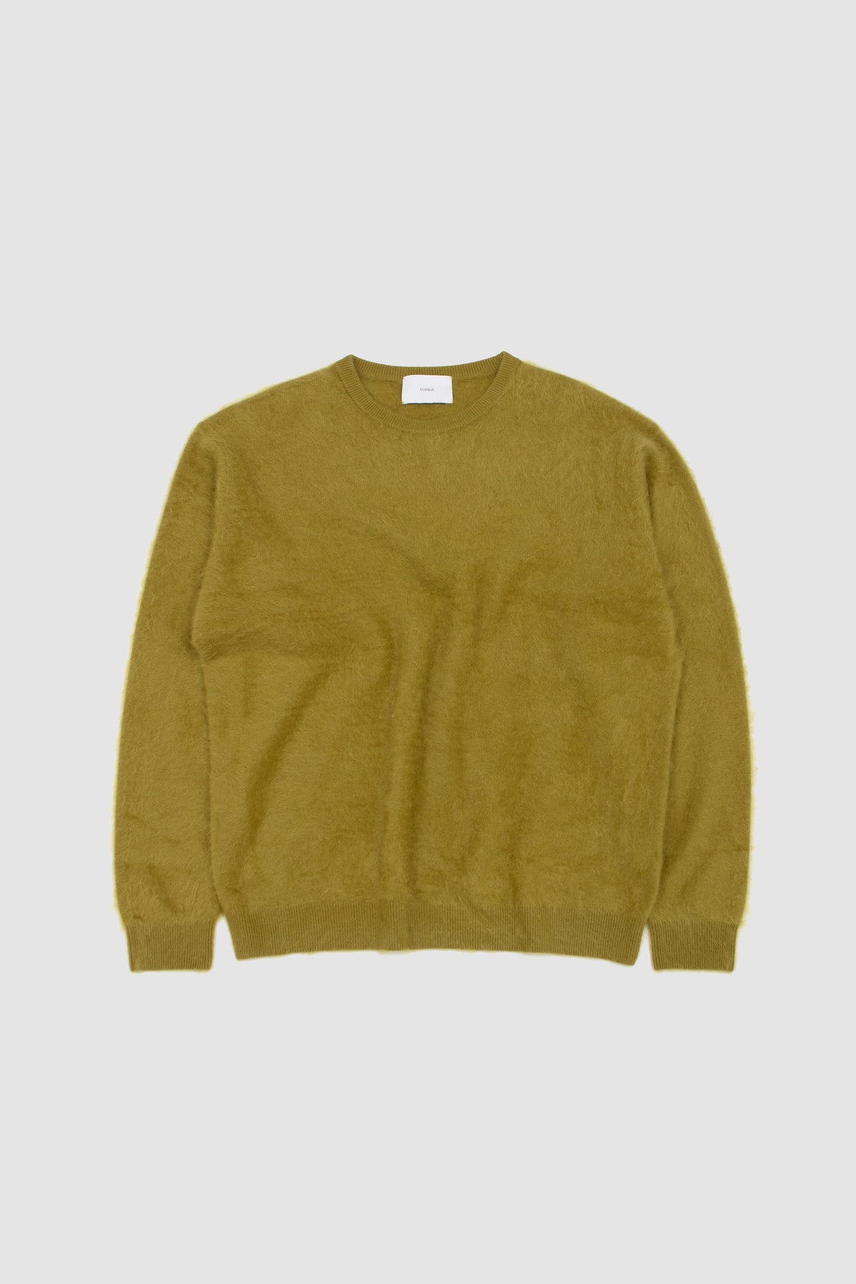 Cashmere Shaggy Crew Neck LS Olive