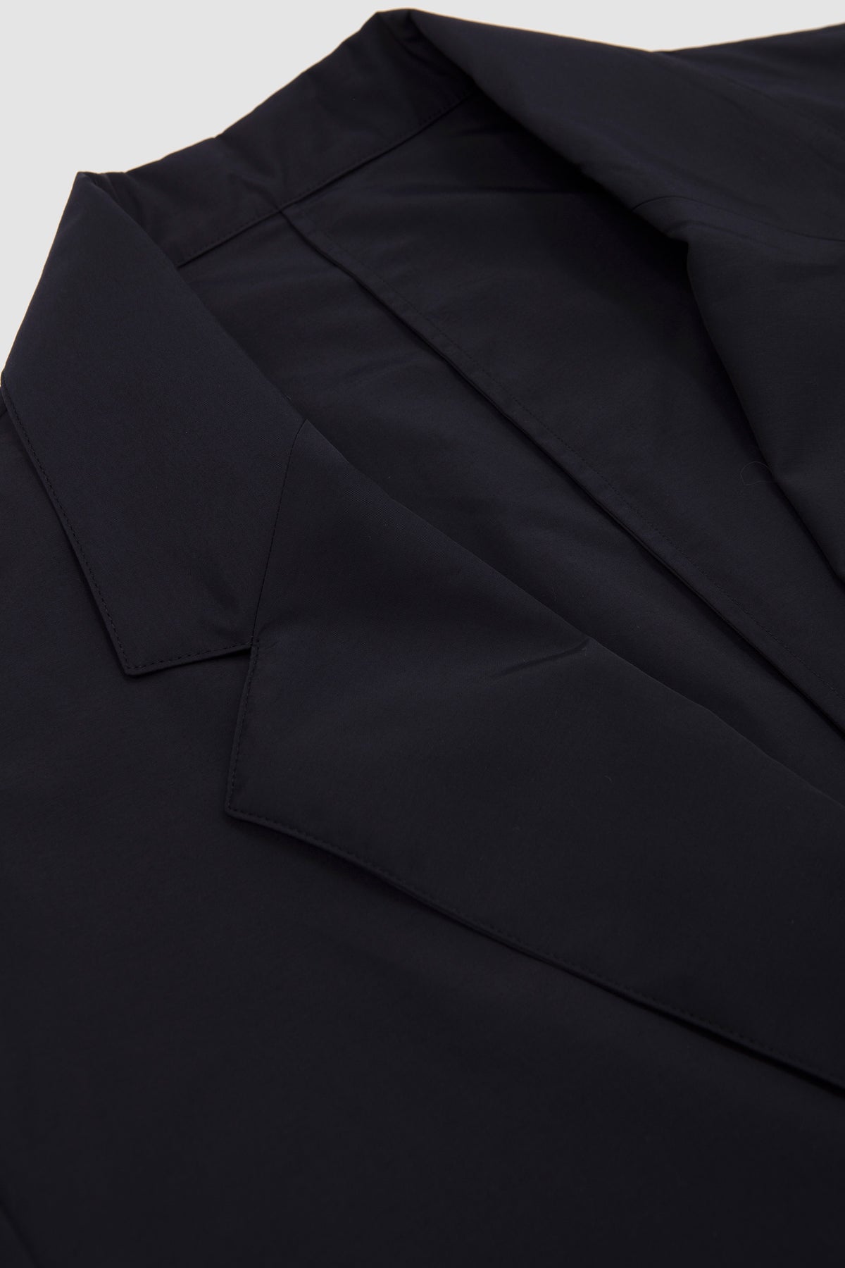 Cotton Nylon Easy Single Breasted Jacket Dark Navy_2
