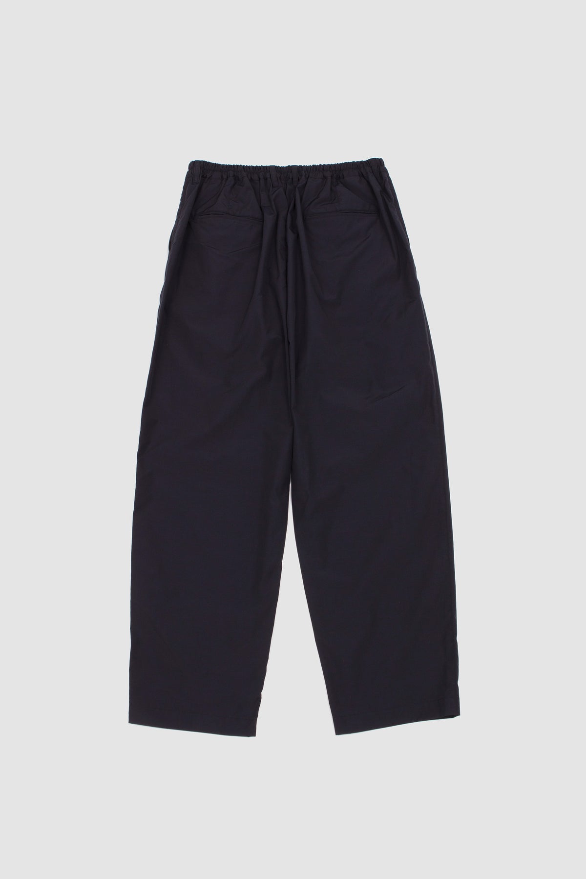 Cotton Nylon Wide Easy Trousers Dark Navy_4