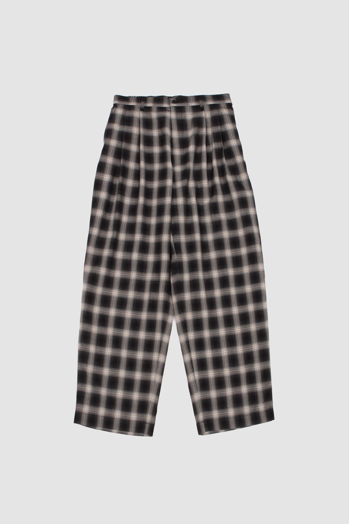 Cotton Viscose Wide Easy Trousers Black Ombre_1