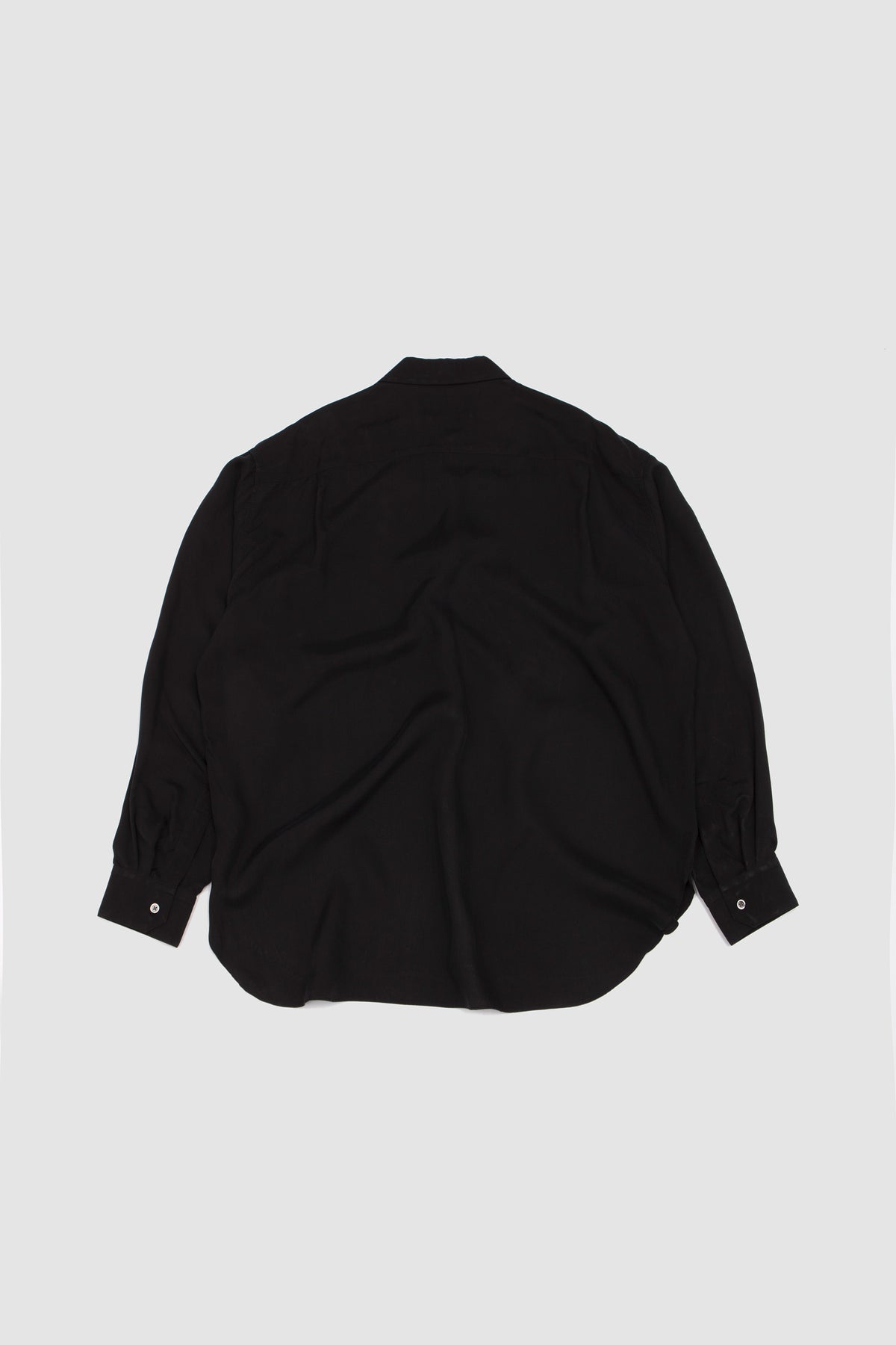 Cupro Fibril Oversized LS Shirt Black_4