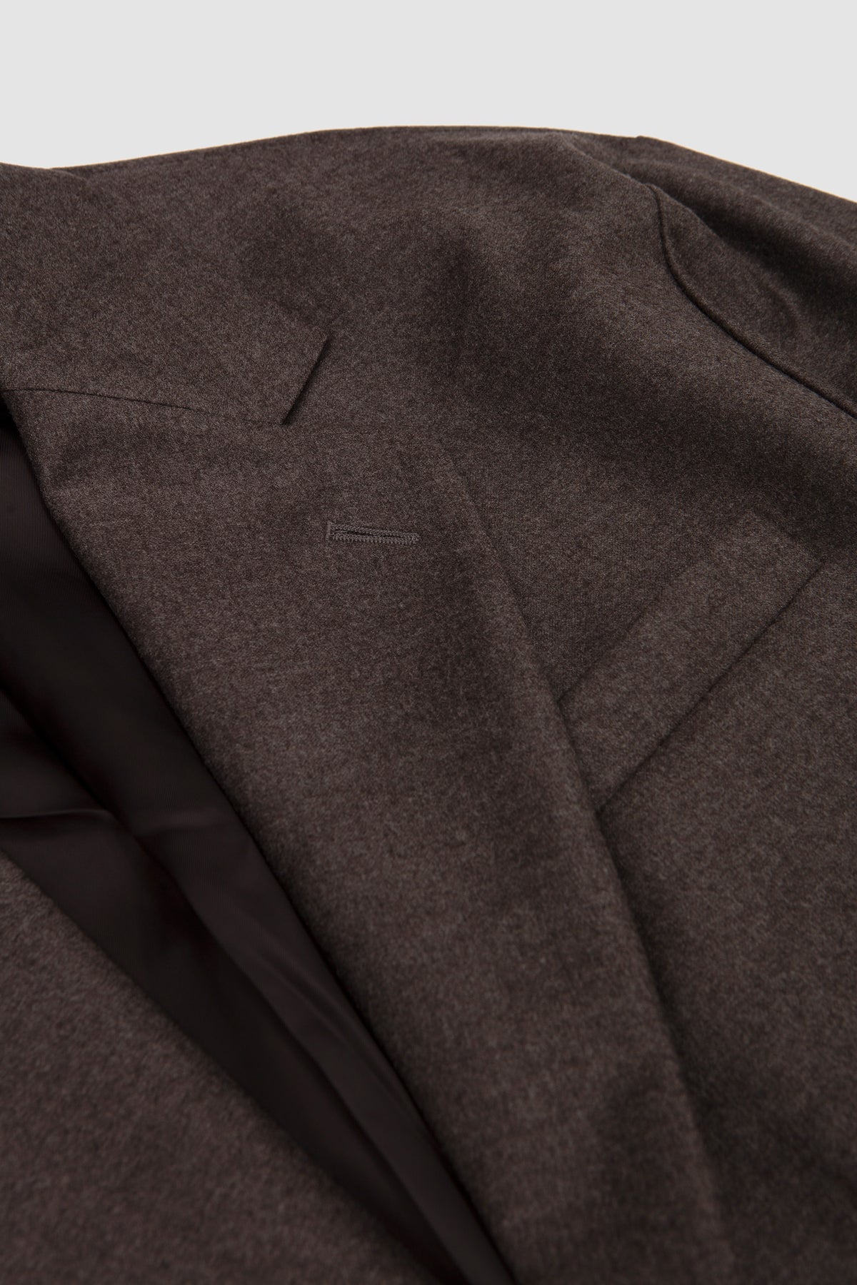 Ex. Fine Wool Oversized SB Long Jacket Charcoal Brown_2