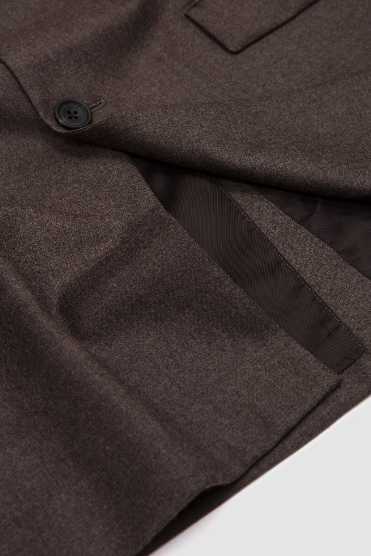 Ex. Fine Wool Oversized SB Long Jacket Charcoal Brown_3