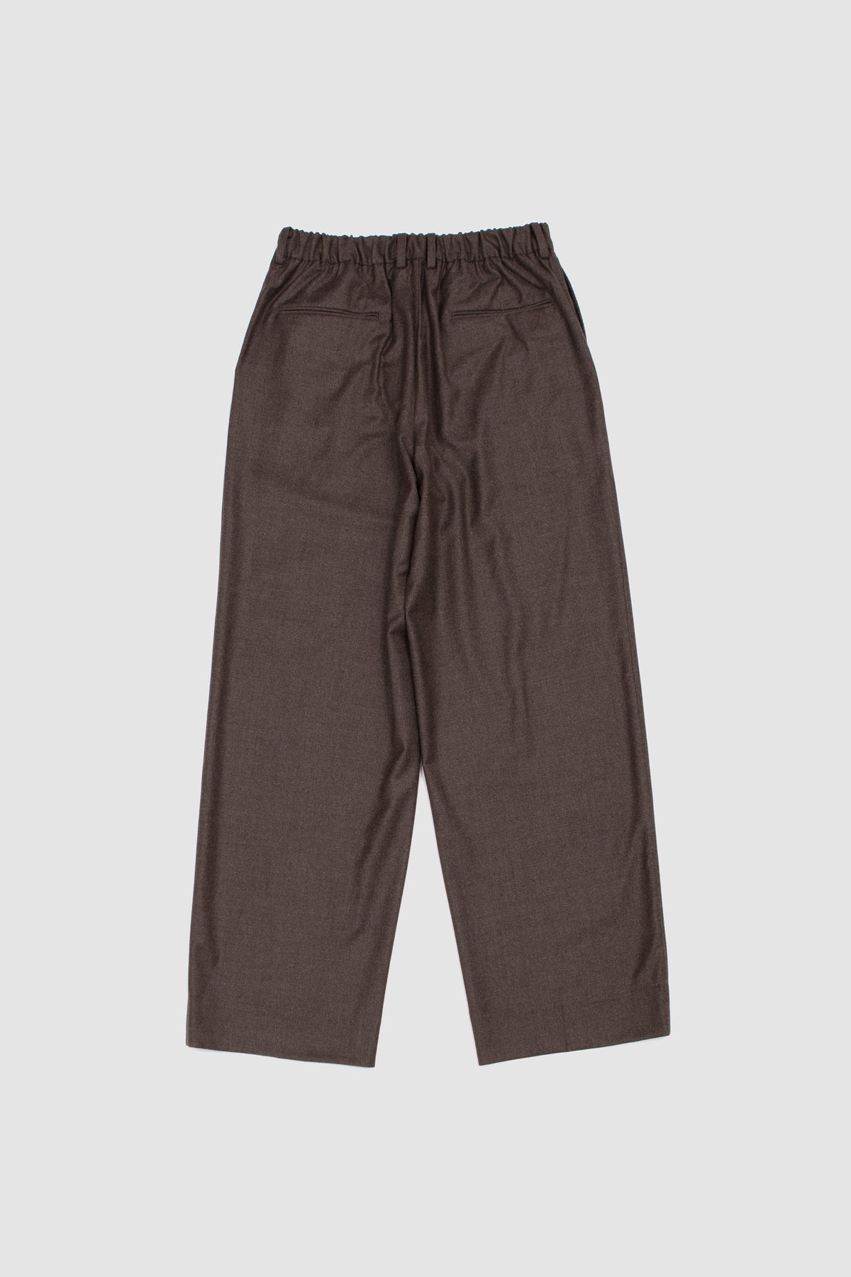 Extra Fine Easy Long Wide Trousers Charcoal Brown_4