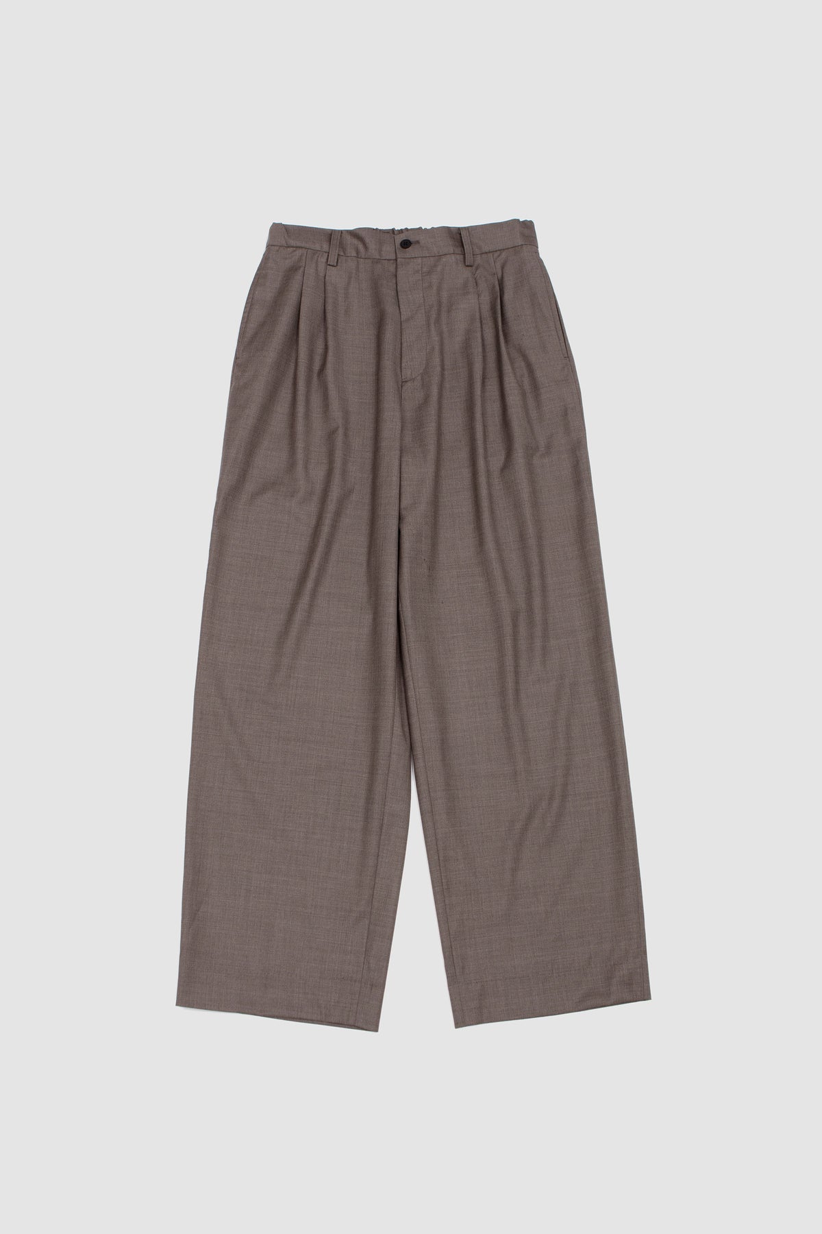 Extra Fine Easy Long Wide Trousers Greige_1
