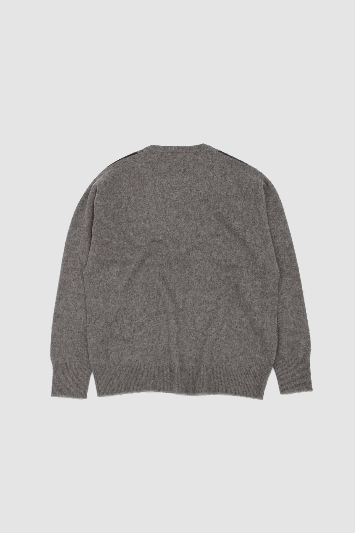 Fine Wool Argyle Knit Crew Neck LS Khaki Multi_4