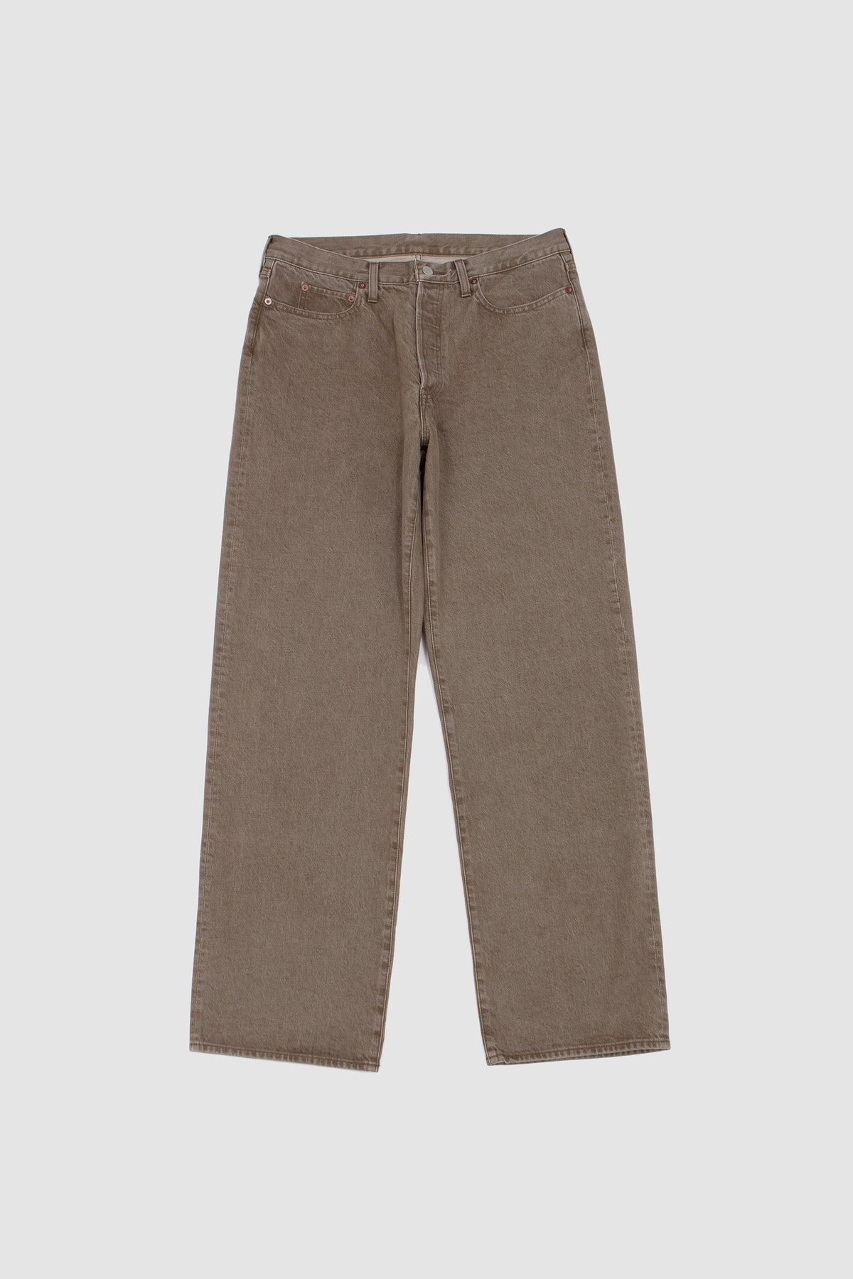 Loose Color Denim Pants Khaki