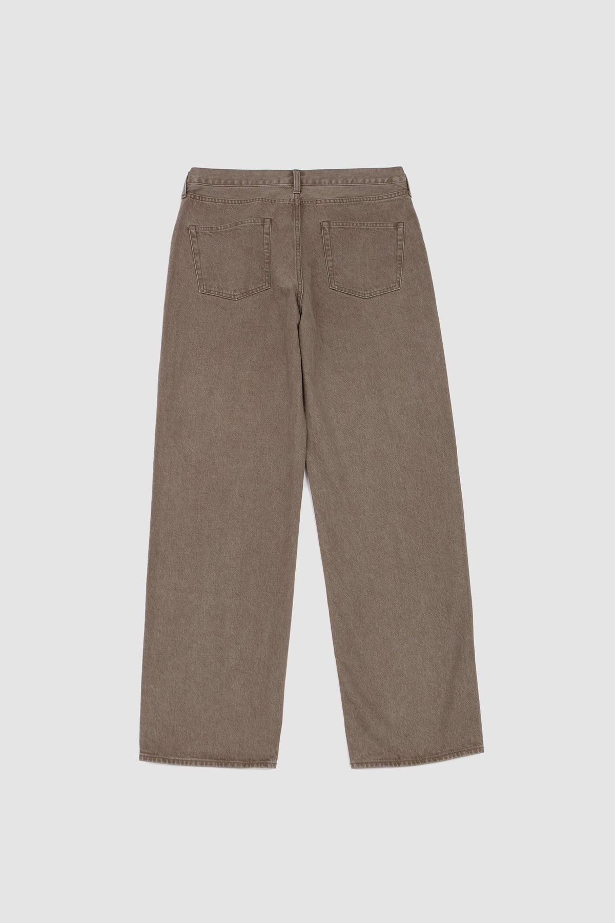 Loose Color Denim Pants Khaki_3