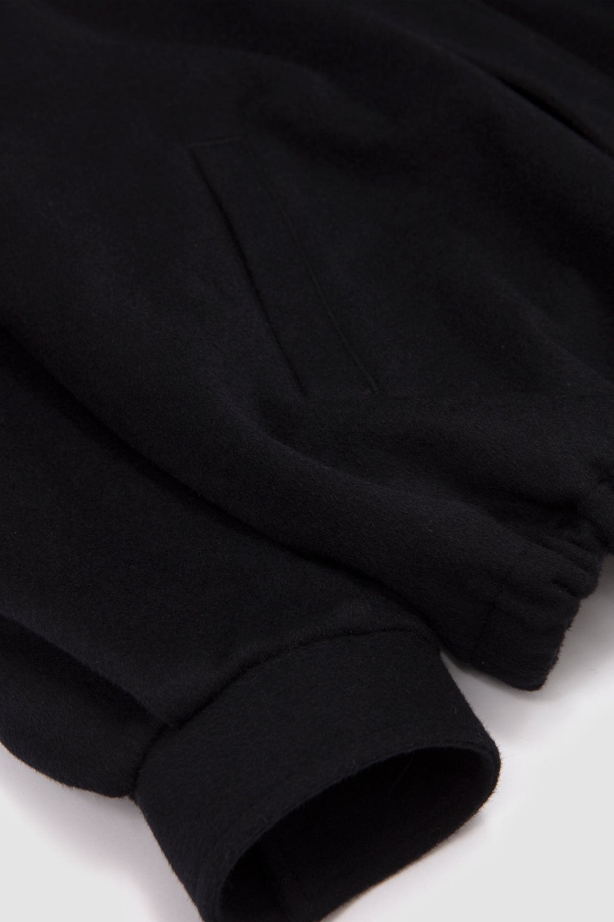 Mouton Collar Wool Cashmere Padded Jacket Dark Navy_3