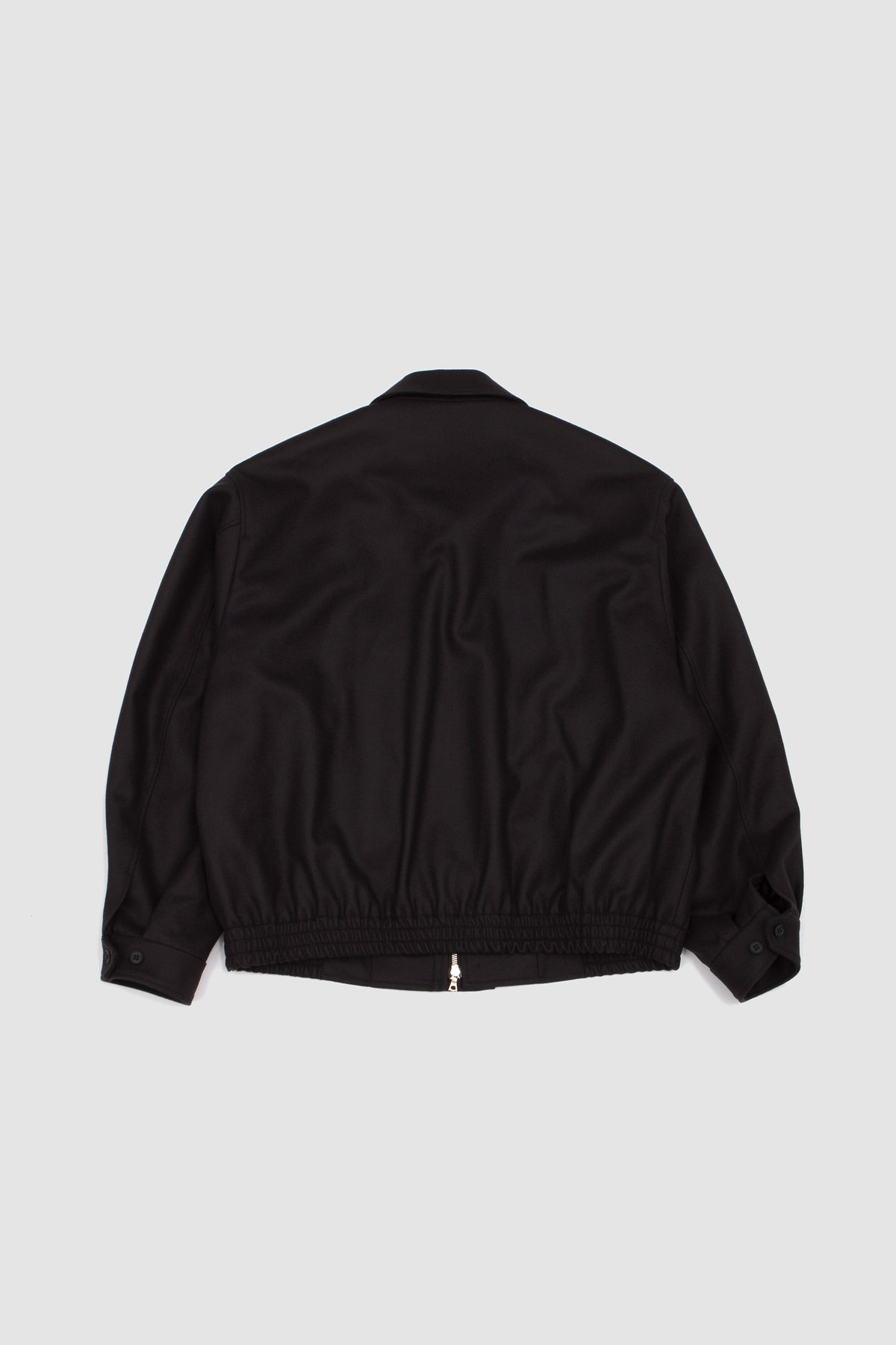 Wool Melton Harrington Jacket Dark Charcoal_4