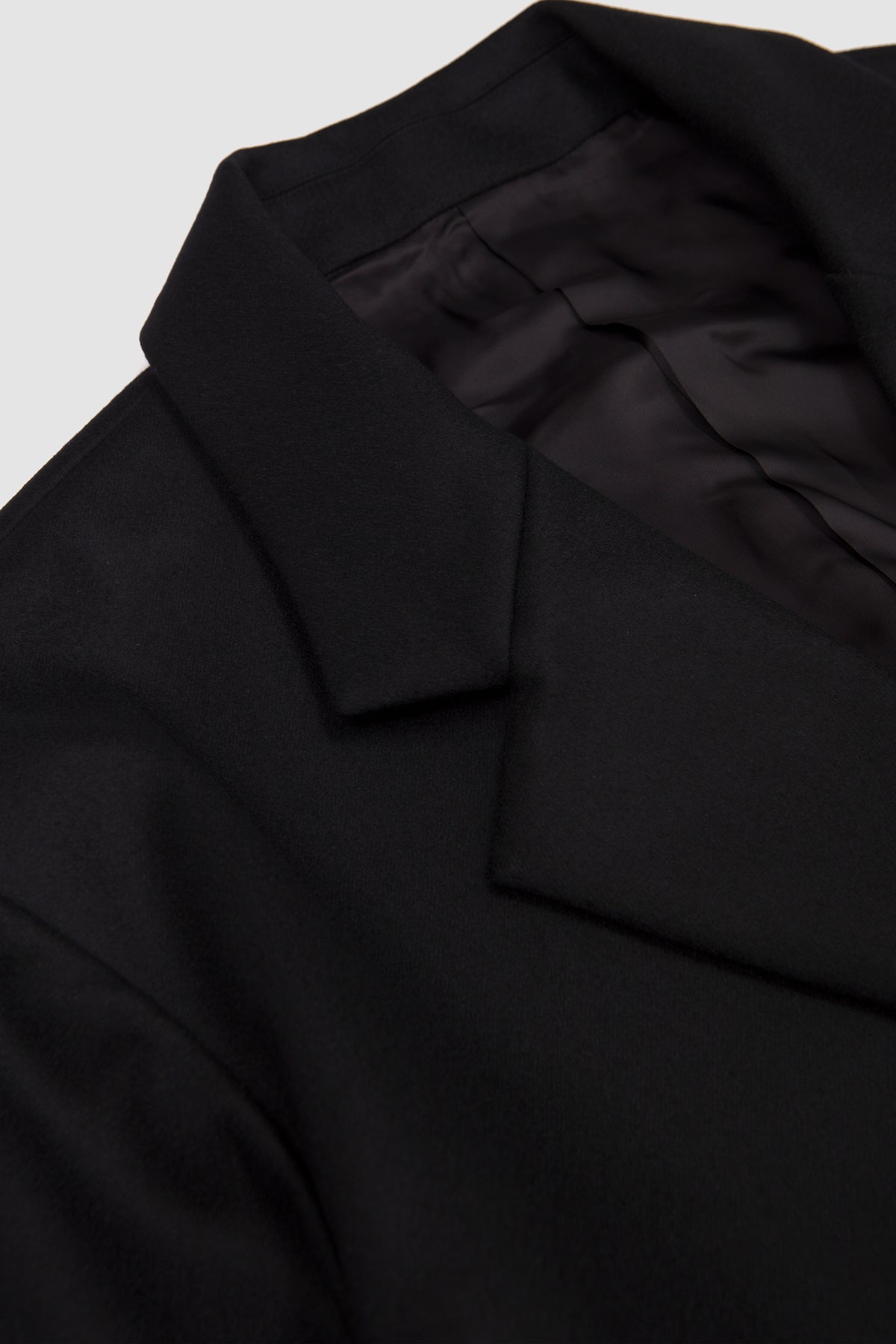 Wool Melton Lay Chester Coat Black_2