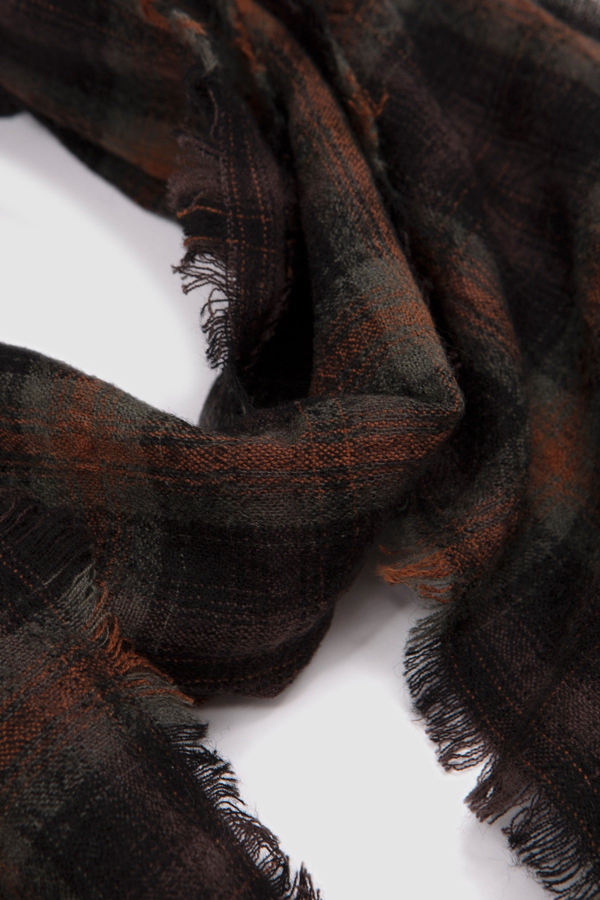 CHK Fringe Stole Black/ O.D/ Renga_4