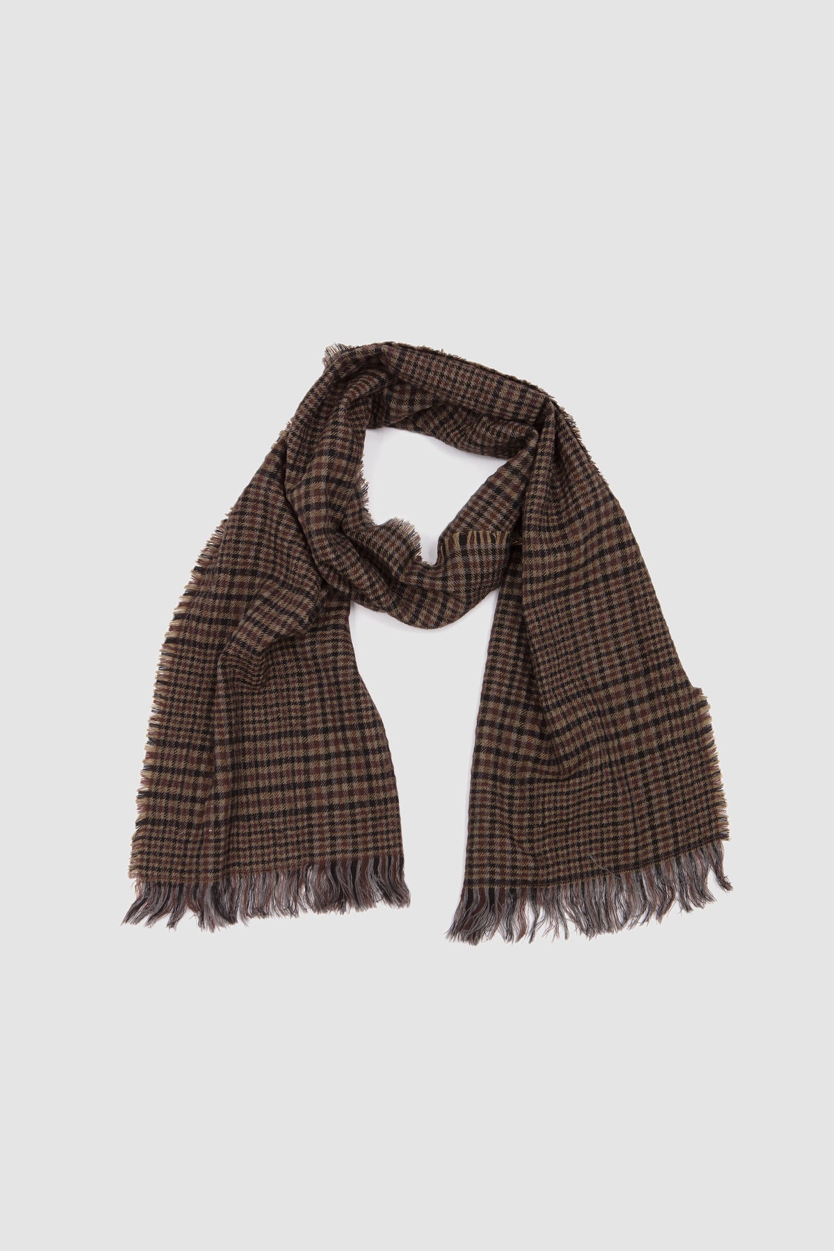CHK Fringe Stole Brown/ Black/ Citron_3
